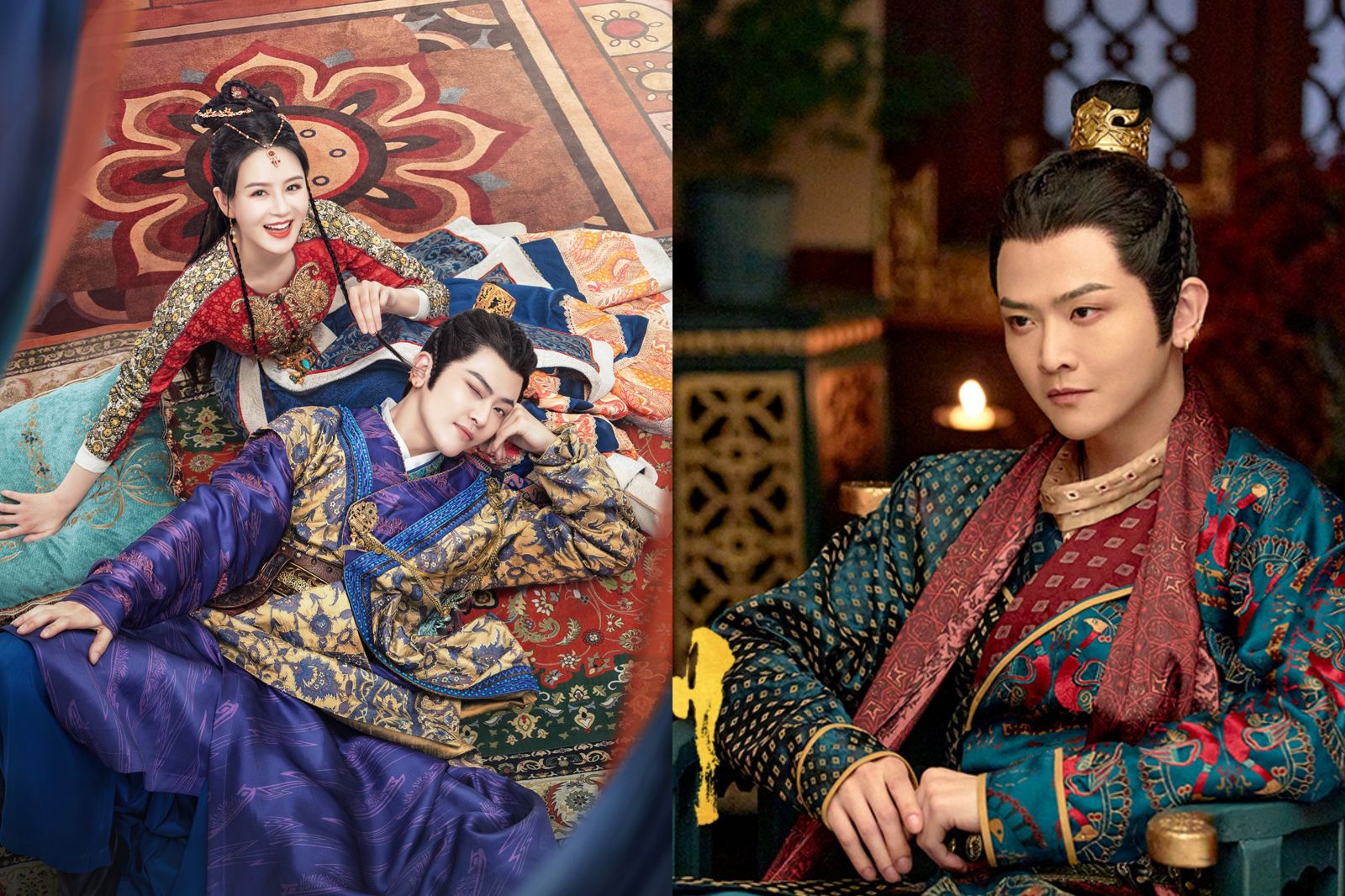 曾一萱（左一）在《風起西州》中倒追劉端端（右）。緯來戲劇台提供