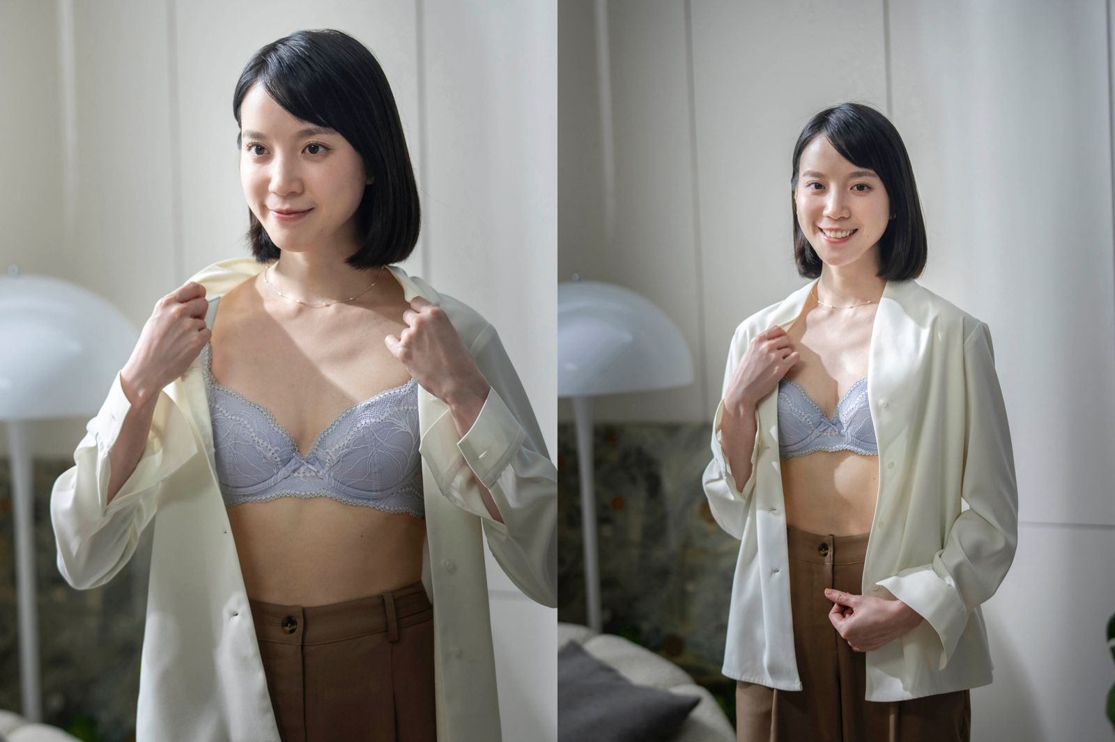 程予希37歲首挑戰內衣廣告 不斷提醒抬頭挺胸