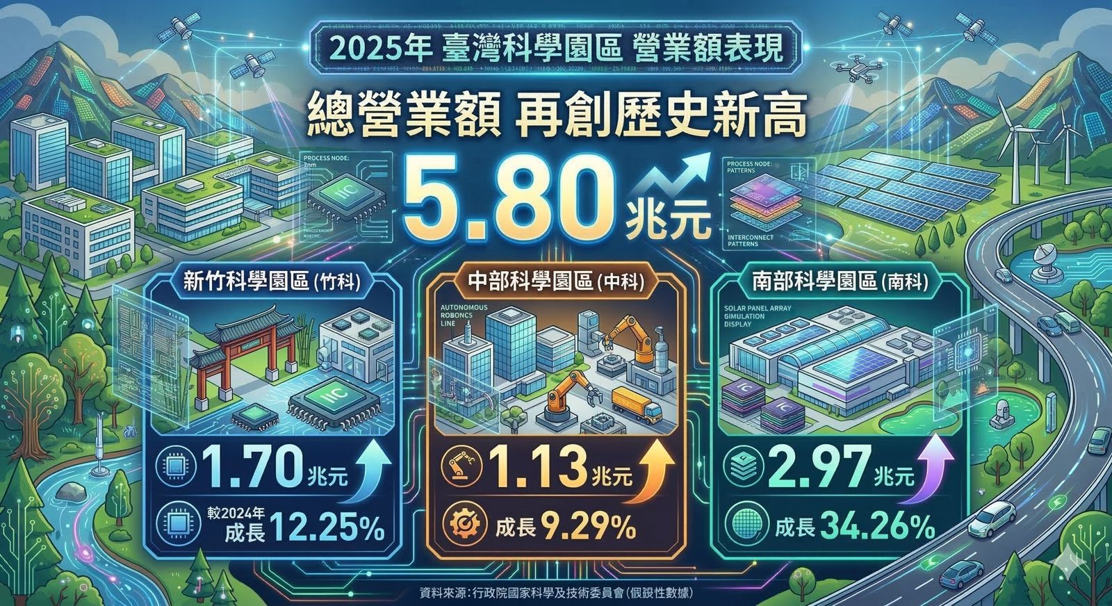 原來不是竹科最賺?南科飆2.97兆登頂 AI火力全開科學園區營業額衝5.8兆創新高