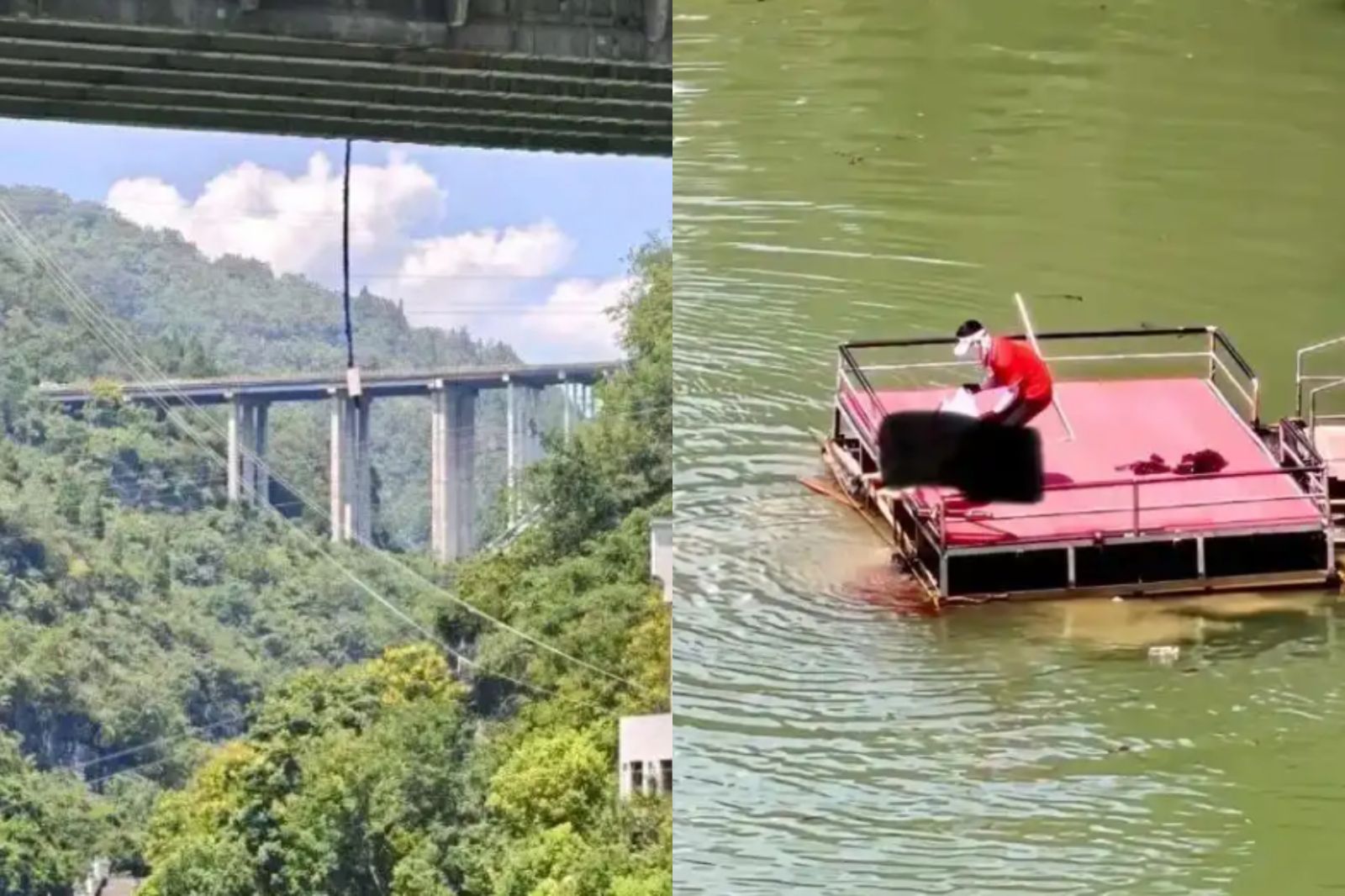 中國高空彈跳「直通鬼門關」？疑繩索斷裂女遊客40m高墜落