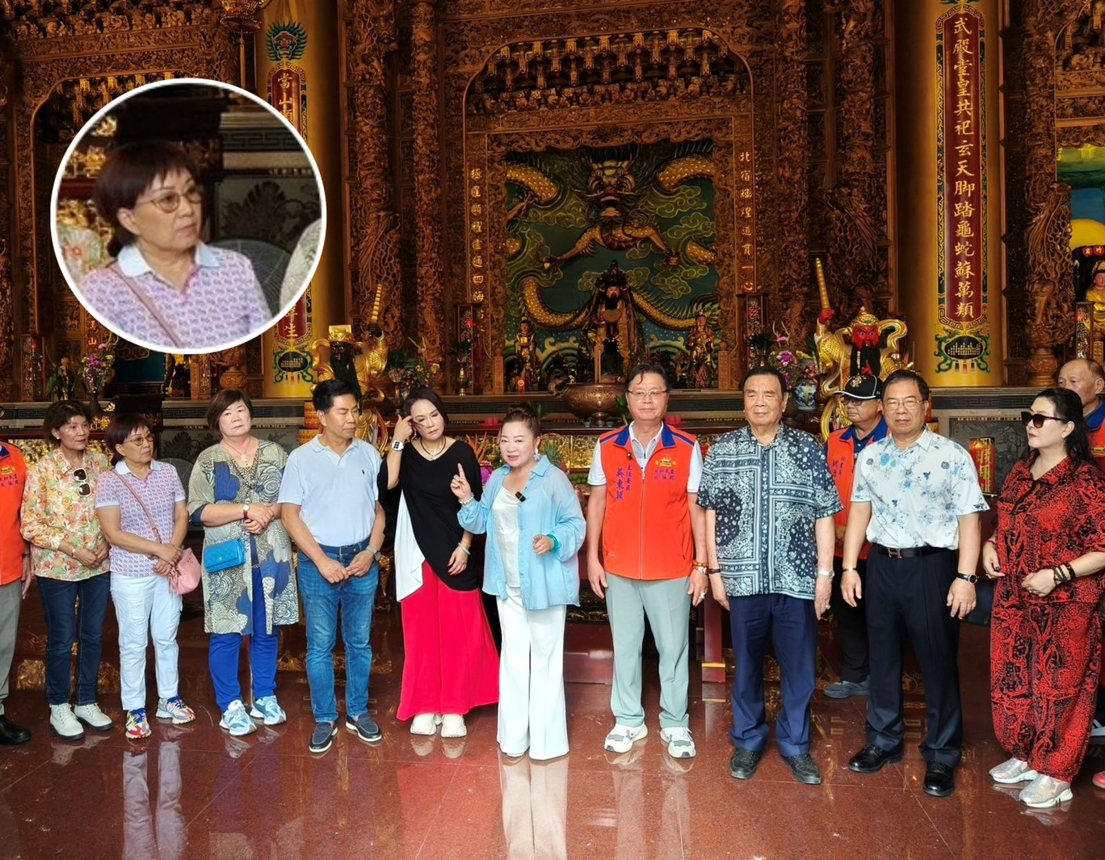 林志穎「不老男神」有跡可循　73歲林媽媽同框白冰冰廟中參拜