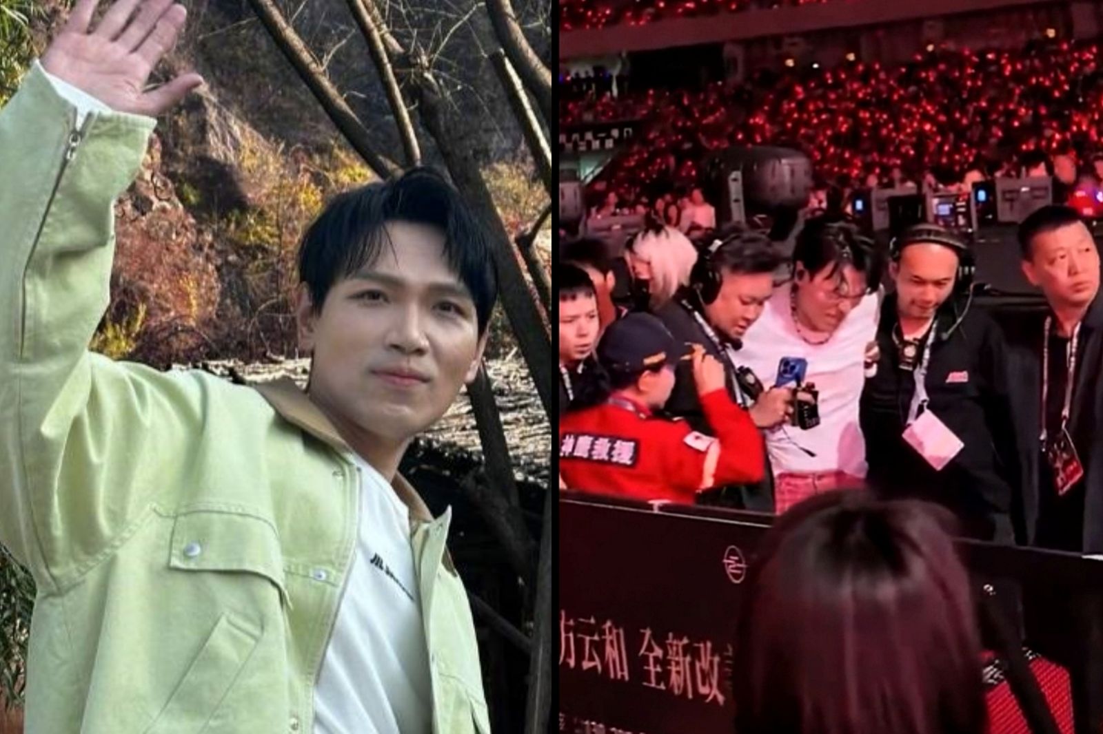 楊宗緯8月在演唱會上摔傷，返台休養期間卻被鄰居爆出，擔任社區主委卻成了製造社區對立的人。翻攝微博