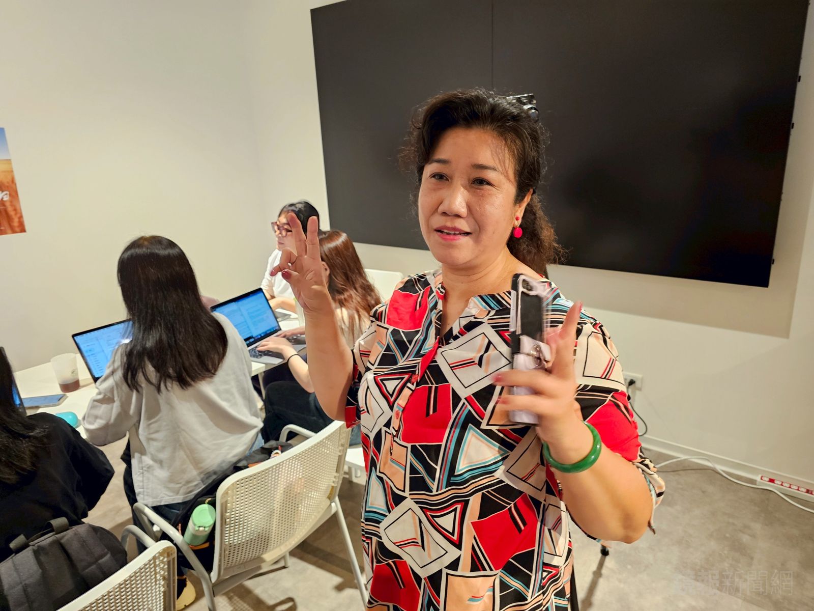 與關聰小10歲女友陳淑娟。李鍾泉攝