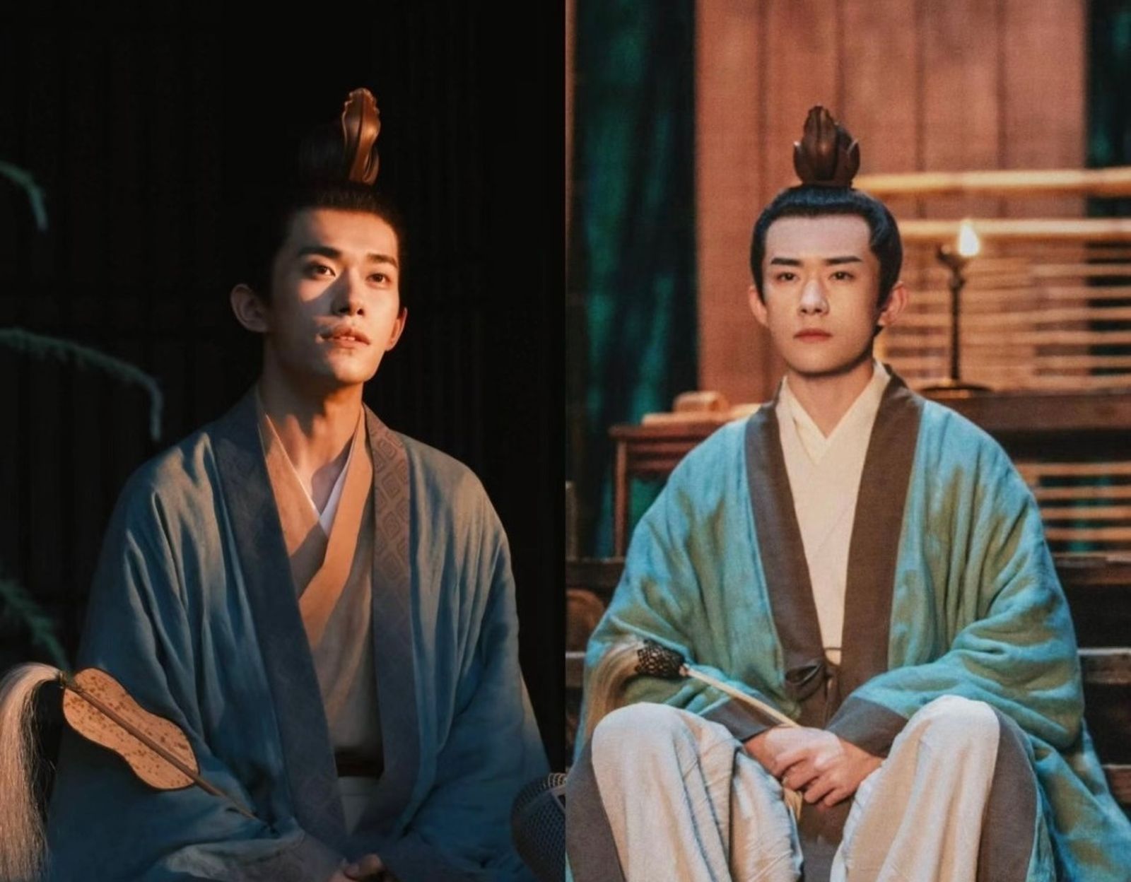 易烊千現身《長安的荔枝》（左）比起6年前《長安十二時辰》（右）增加幾分成熟穩重。翻攝微博