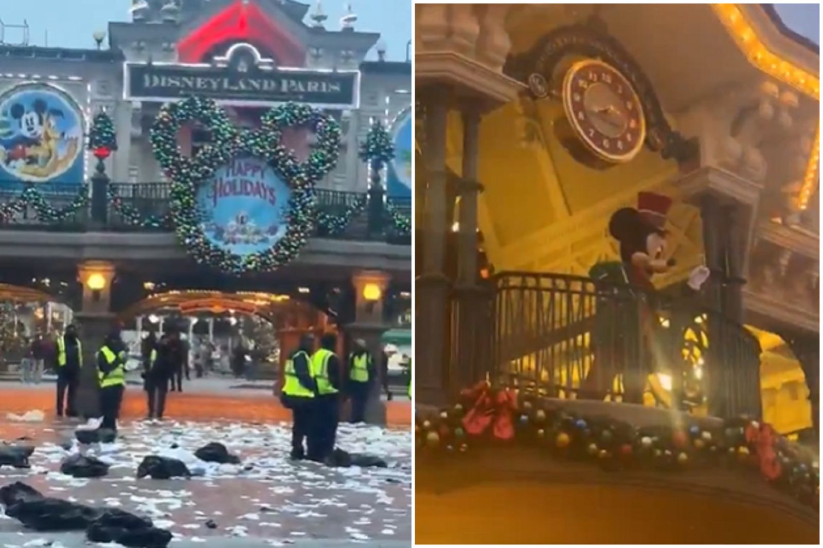 巴黎迪士尼清潔員大罷工　門口滿是垃圾超驚人！米奇敬業迎賓