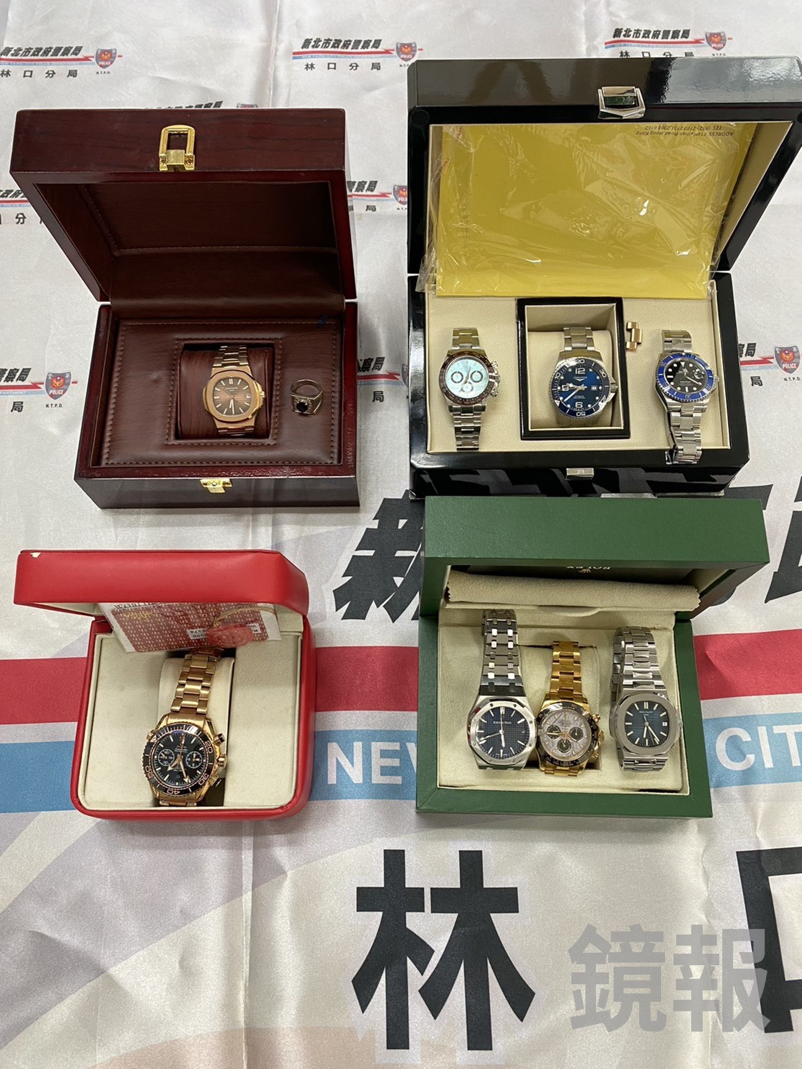 20250702被害人另有8隻勞力士、百達翡麗等名錶遭竊。警方提供