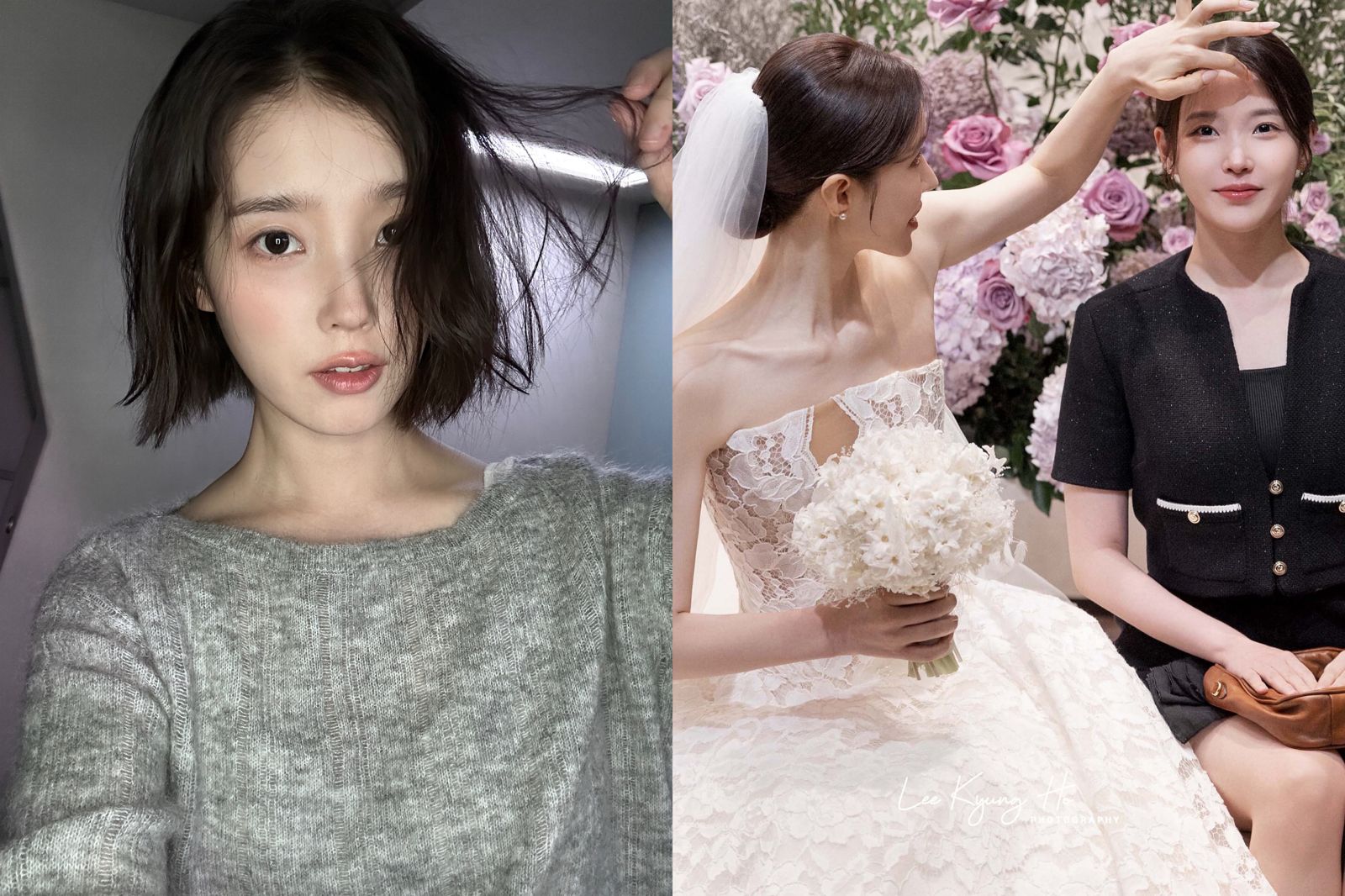 IU吃喜酒頭髮亂了!新娘穿婚紗秒伸手整理 1動作洩「超狂職業魂」