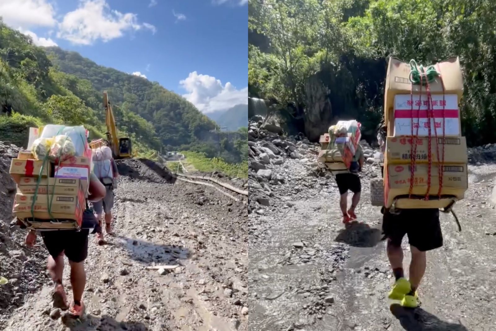 不只花蓮光復！台東海端鄉道路中斷　「人力背物資回部落」求外界協助