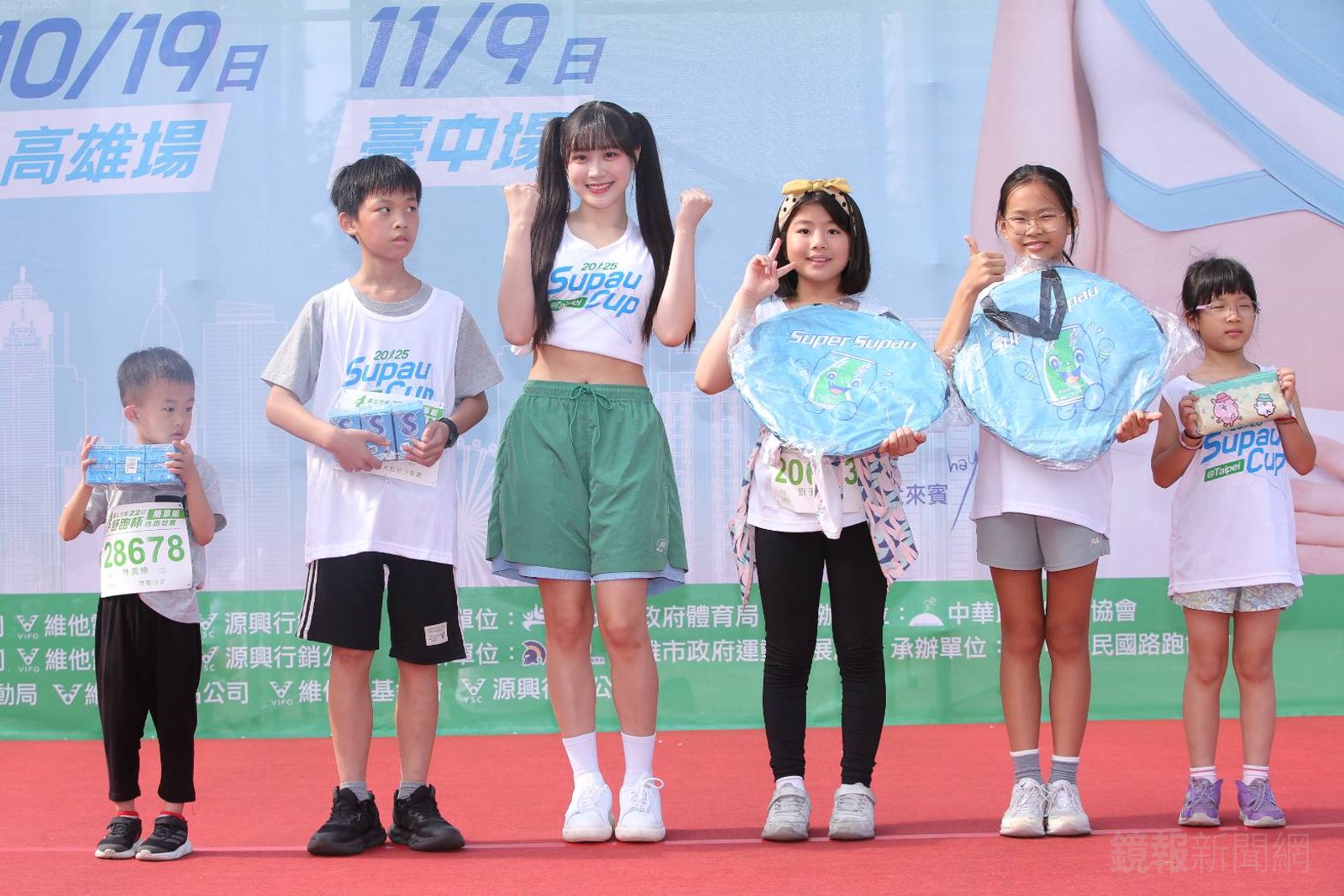 邊荷律擔任舒跑杯路跑健康大使。李鍾泉攝