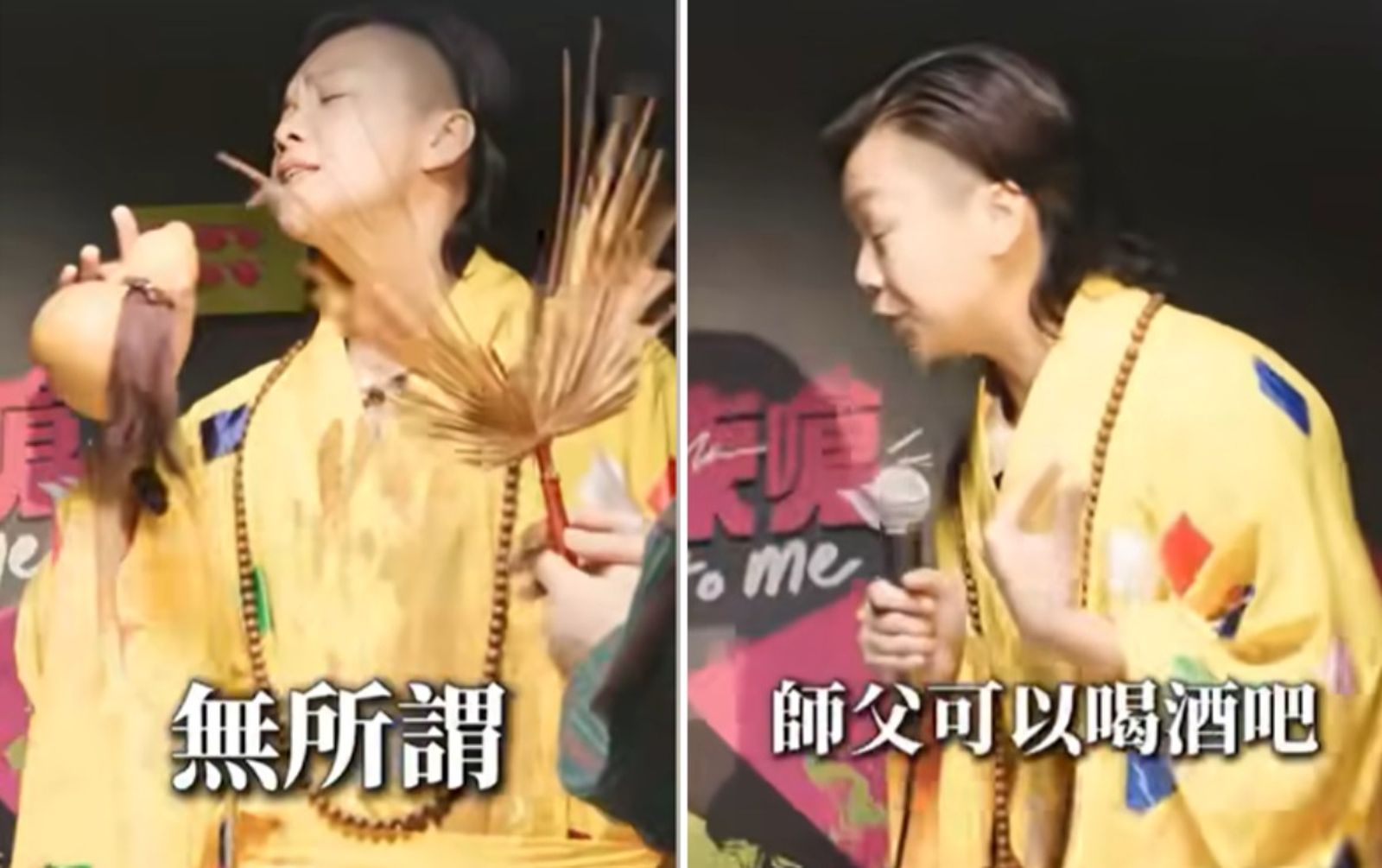 台東外星人尬電起駕韓籍濟公滿口「莎朗嘿呦」 上縣府節目豪飲:總不能喝水吧