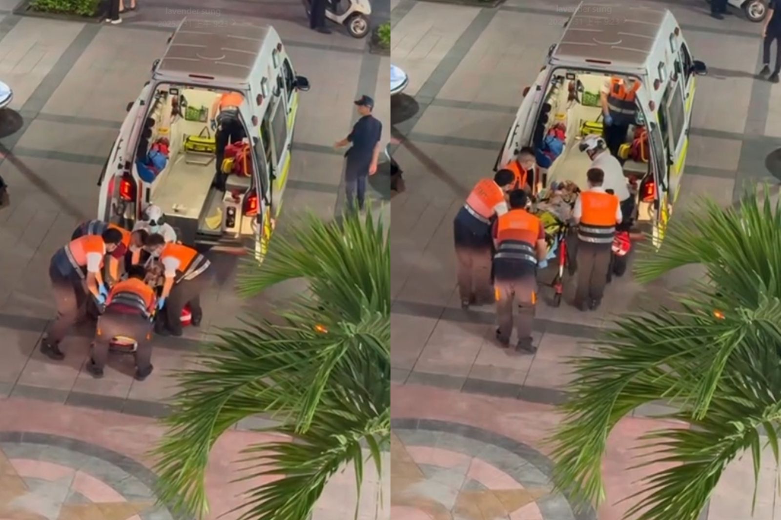 谷女被送醫搶救後仍不治身亡。圖/翻攝畫面