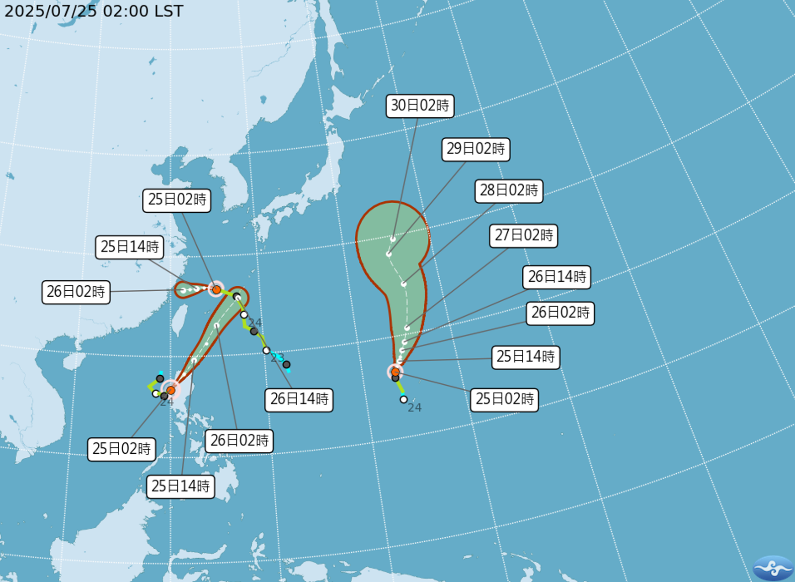 三颱鼎立！恐引發「藤原效應」　大雨轟炸9縣市