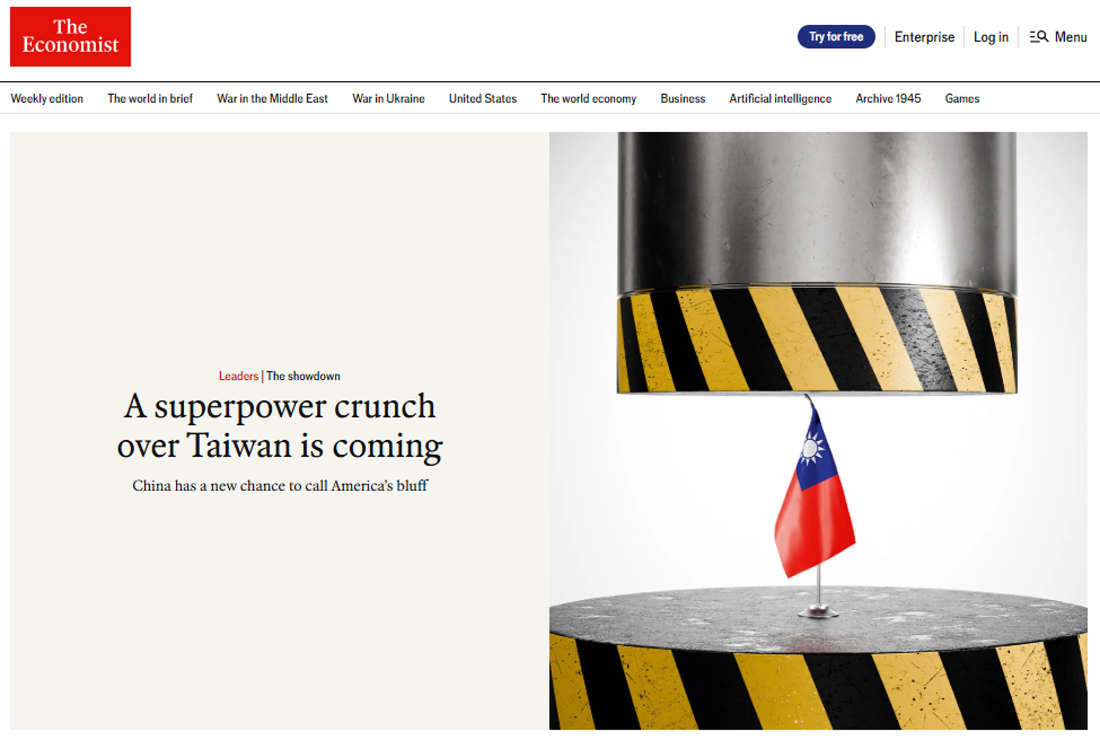 《經濟學人》看衰川普執政下台海發展！台灣恐被當棄子　選出親中政府