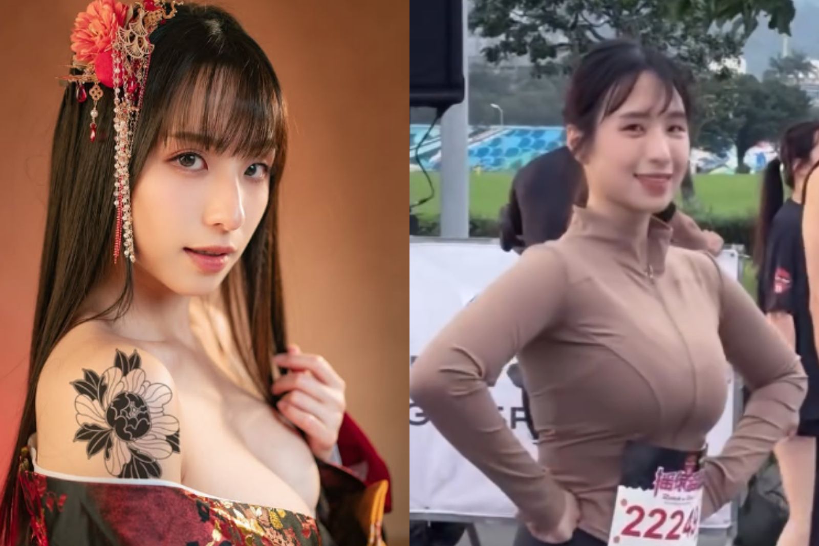 G級網紅穿運動內衣路跑被炎上　本人大器回應：我大奶我驕傲