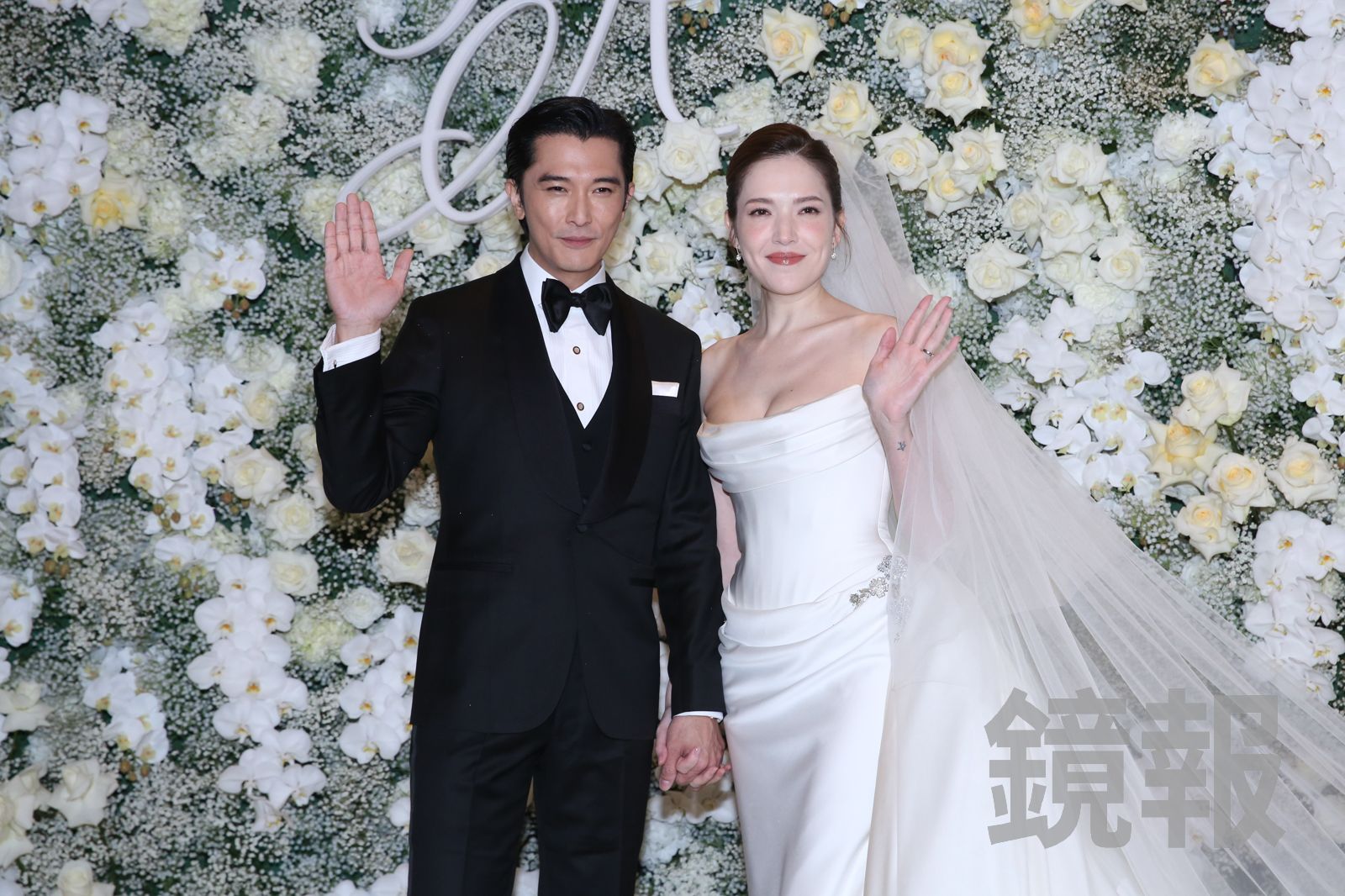 邱澤（左）與許瑋甯甜蜜舉辦婚禮。董孟航