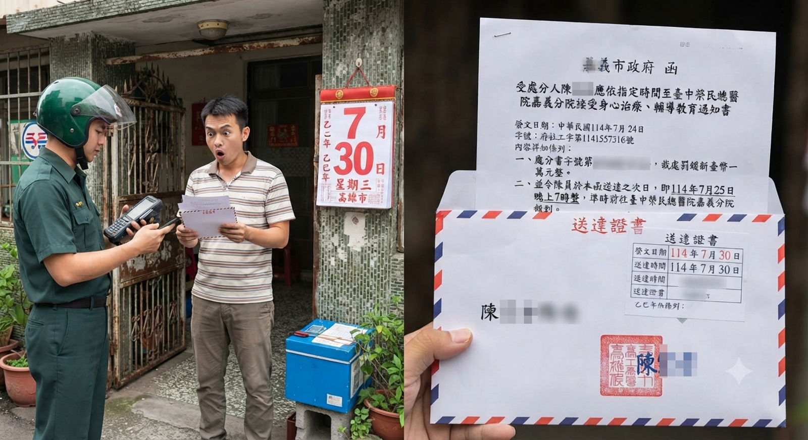嘉義市行政大烏龍!公文期限過了5天才送達 性侵男「沒收到通知」免坐牢判無罪