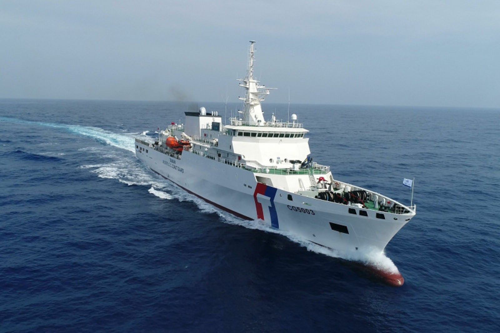 海巡署4千噸級巡防艦「雲林艦」。圖片由海巡署提供
