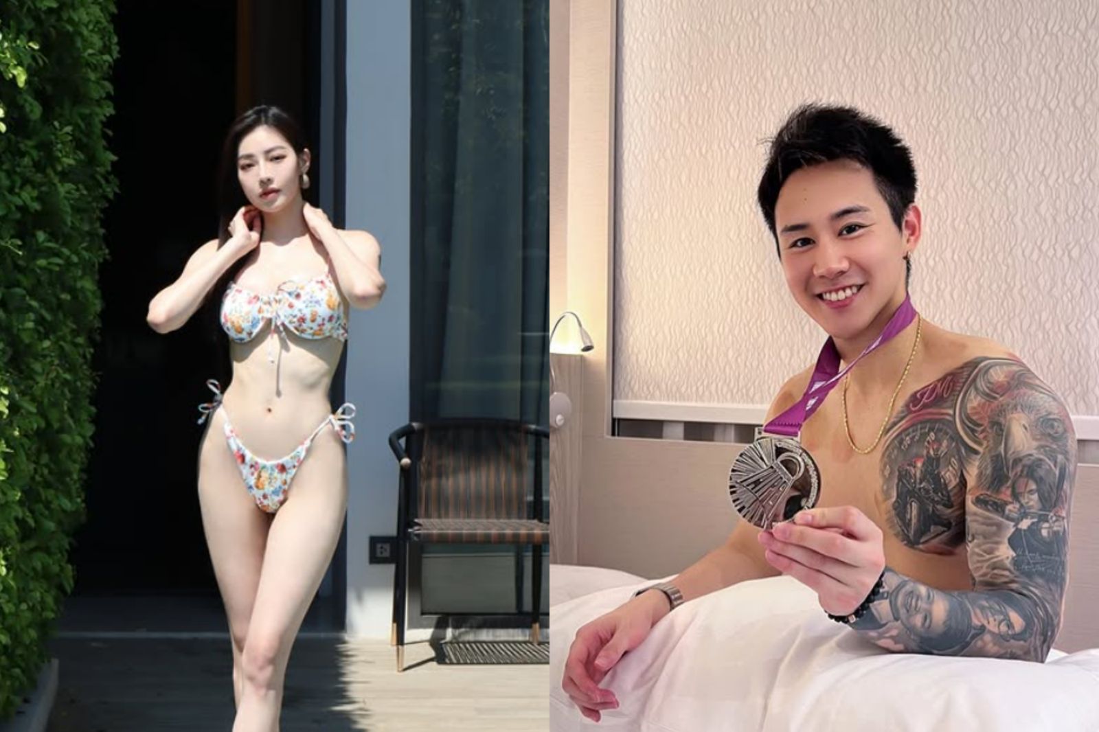 獨家／台灣「羽球男神」楊博涵被爆帶妹赴日參賽！「幸運女神」竟是身材超兇凱渥辣模
