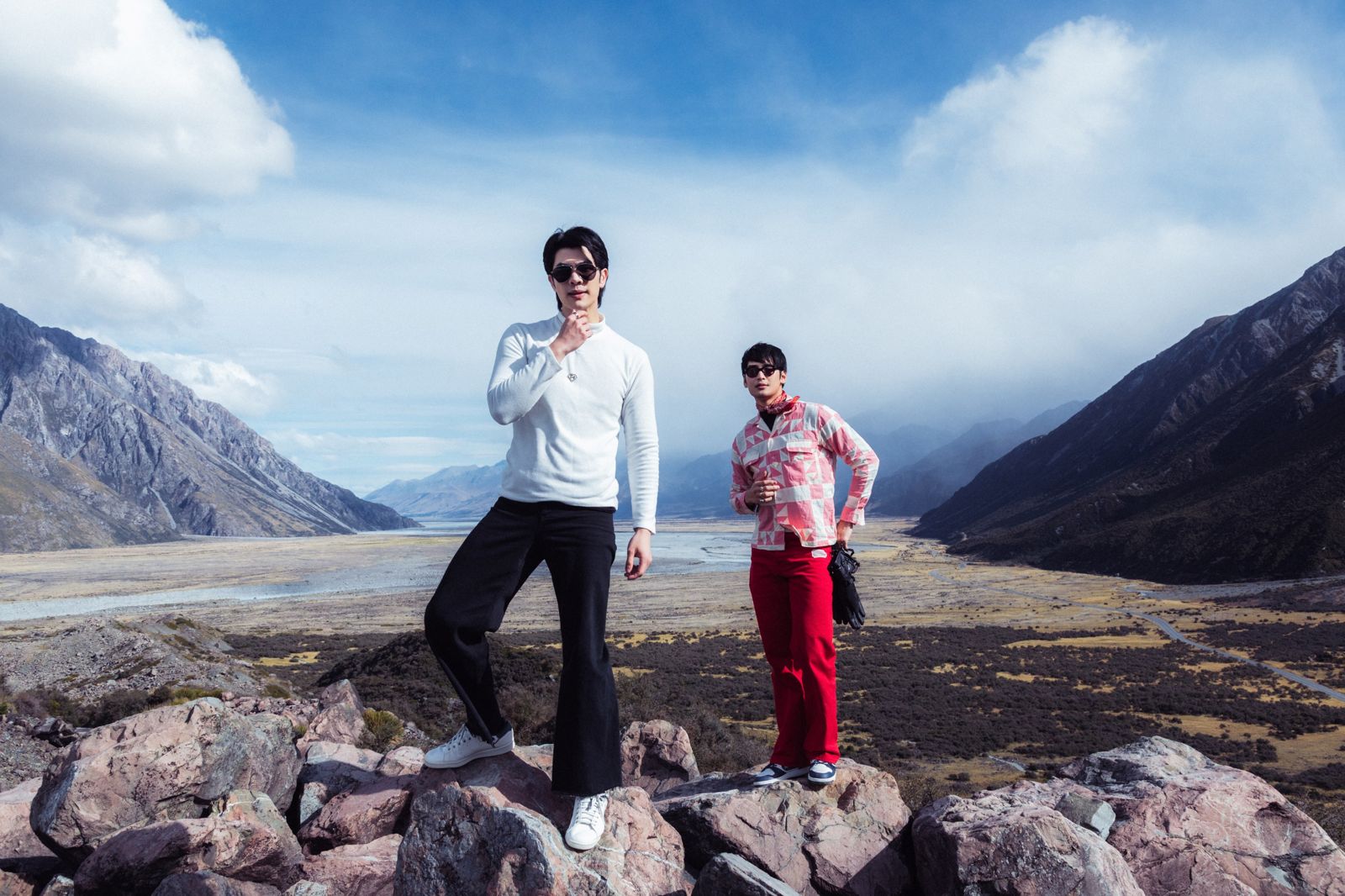 Mile(左)與Apo對紐西蘭的大自然之美印象深刻。出去一下提供