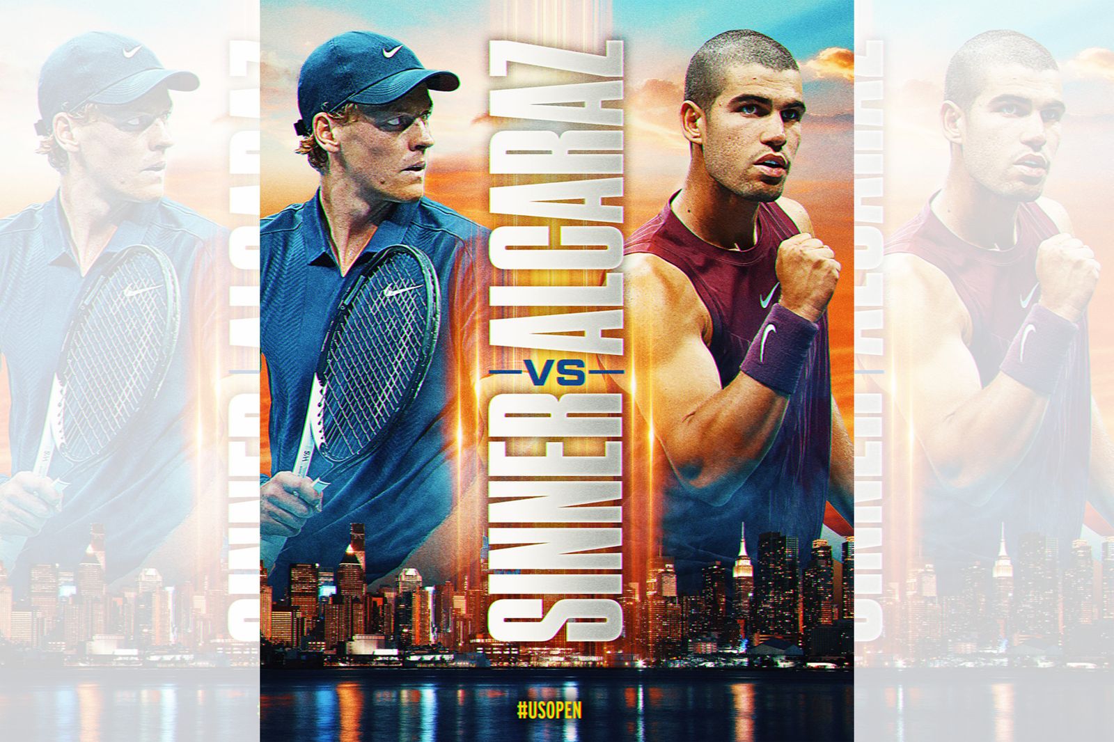 美網／史上頭一遭！Alcaraz與Sinner連三場大滿貫決賽碰頭　川普將到場觀賽