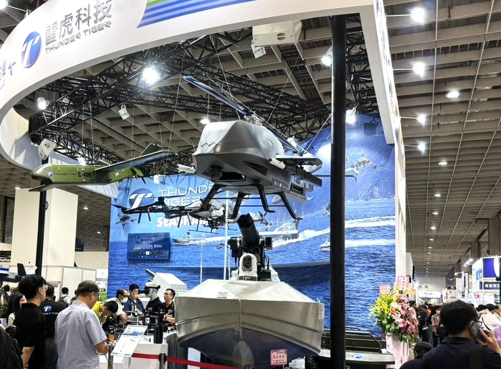 雷虎在無人載具上的開發十分全面，陸、海、空產品都有。圖／陳宏銘攝