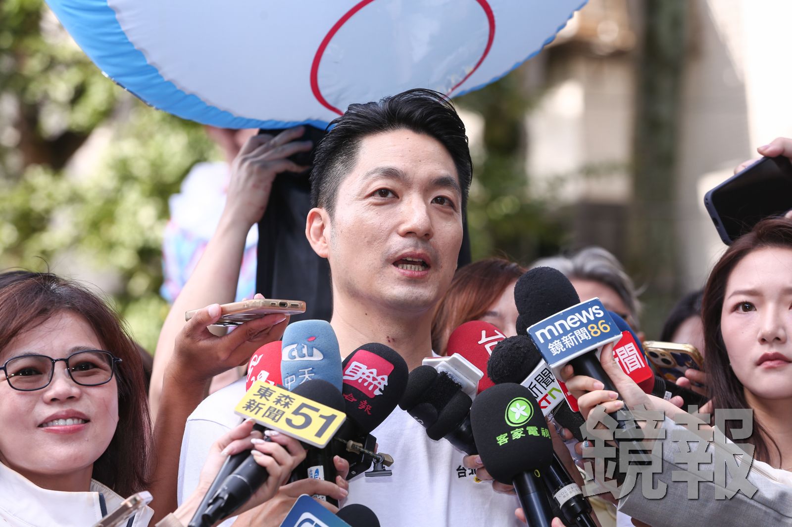 台北市長蔣萬安今天(17日)酸民進黨反老人免健保費「雙標」。攝影李鍾泉