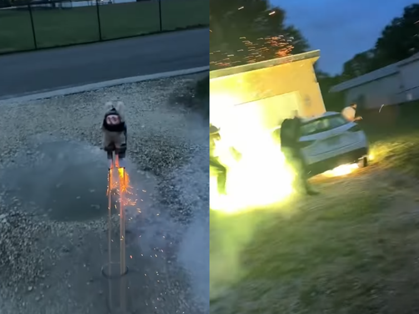 Labubu遭點燃後「暴走」衝向人群攻擊！3天吸近億次觀看　網笑：阿薛上身？
