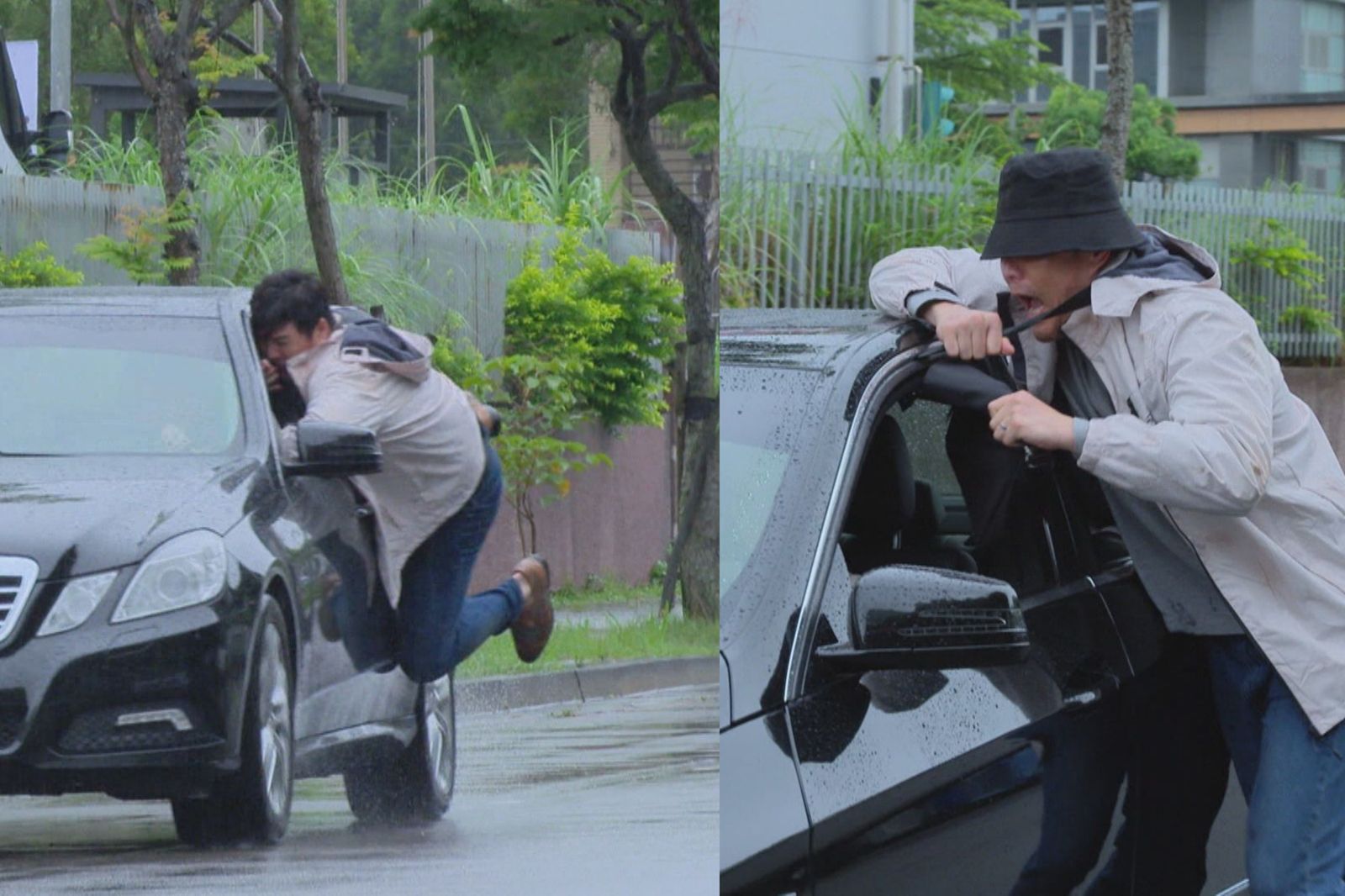 劉至翰在《好運來》被車拖行。民視提供