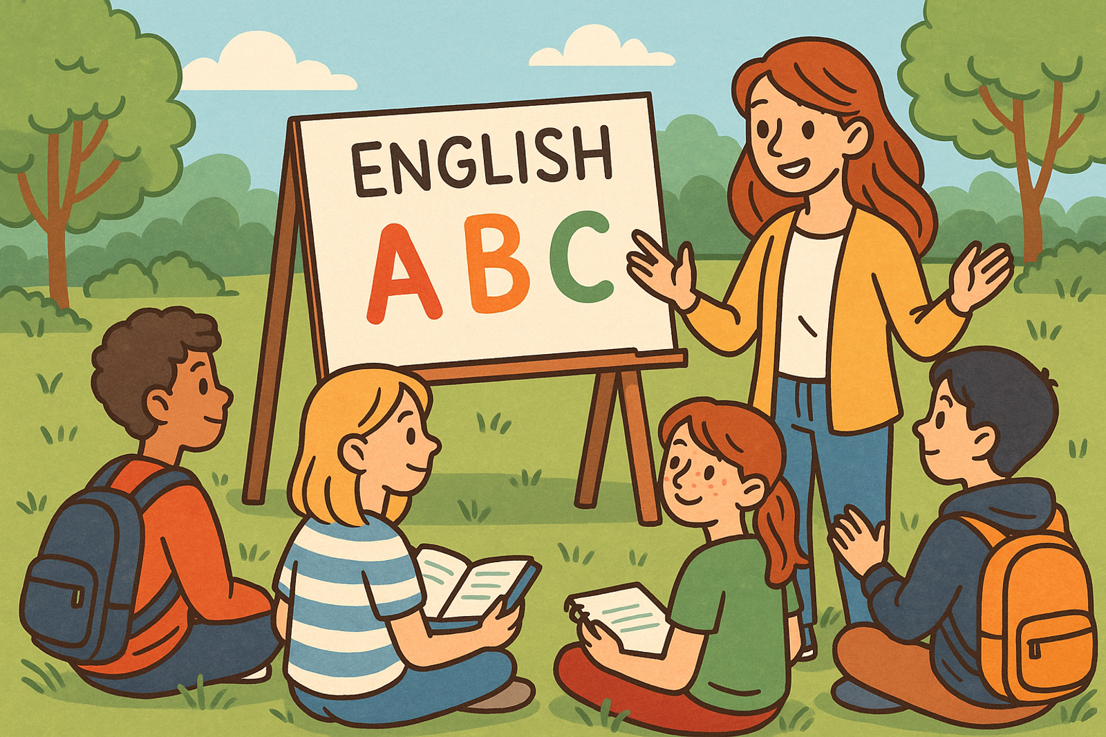 中小學生學習英語被視為是扎根雙語教育的第一步。示意圖,ChatGPT生成