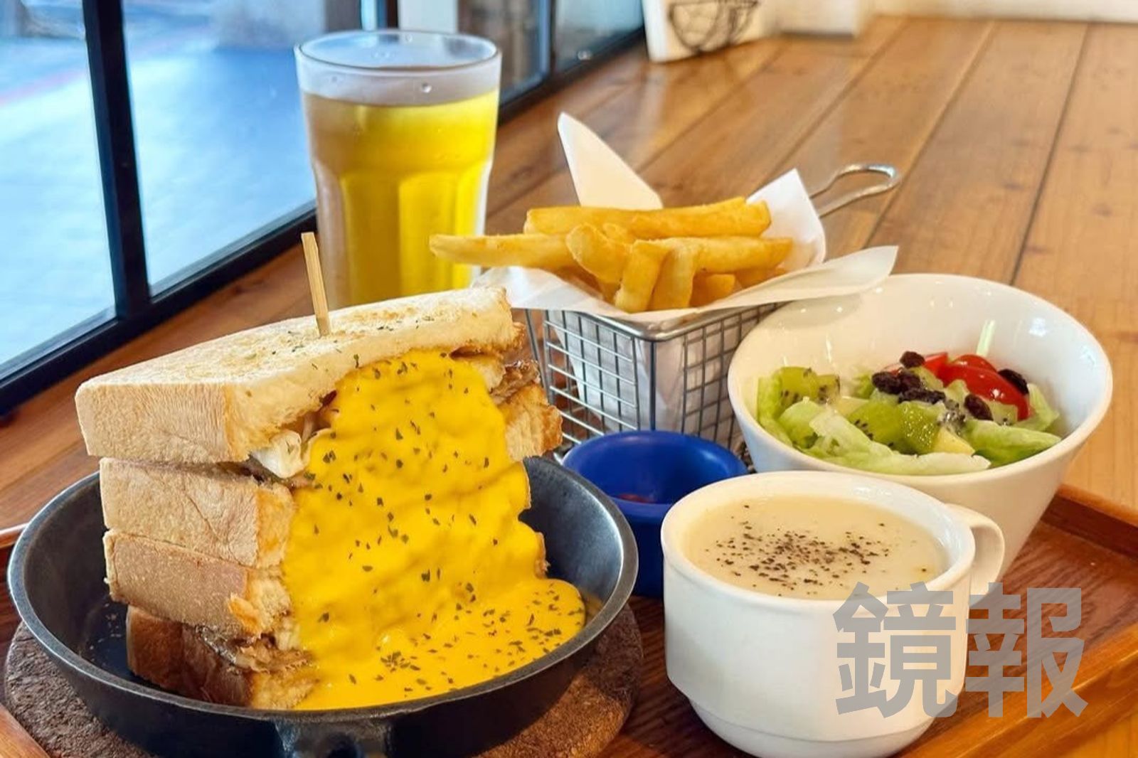 起司瀑布肉蛋吐司太療癒!永和「再一塊吧ing」大分量早午餐飽到天靈蓋