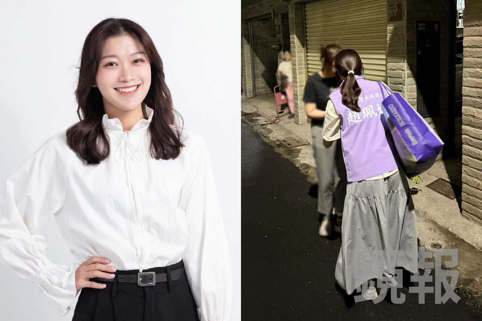 仁慈里里長參選人趙珮婕徒步走遍里鄰，拜會居民尋求支持。翻攝fb仁慈里里長候選人-趙珮婕