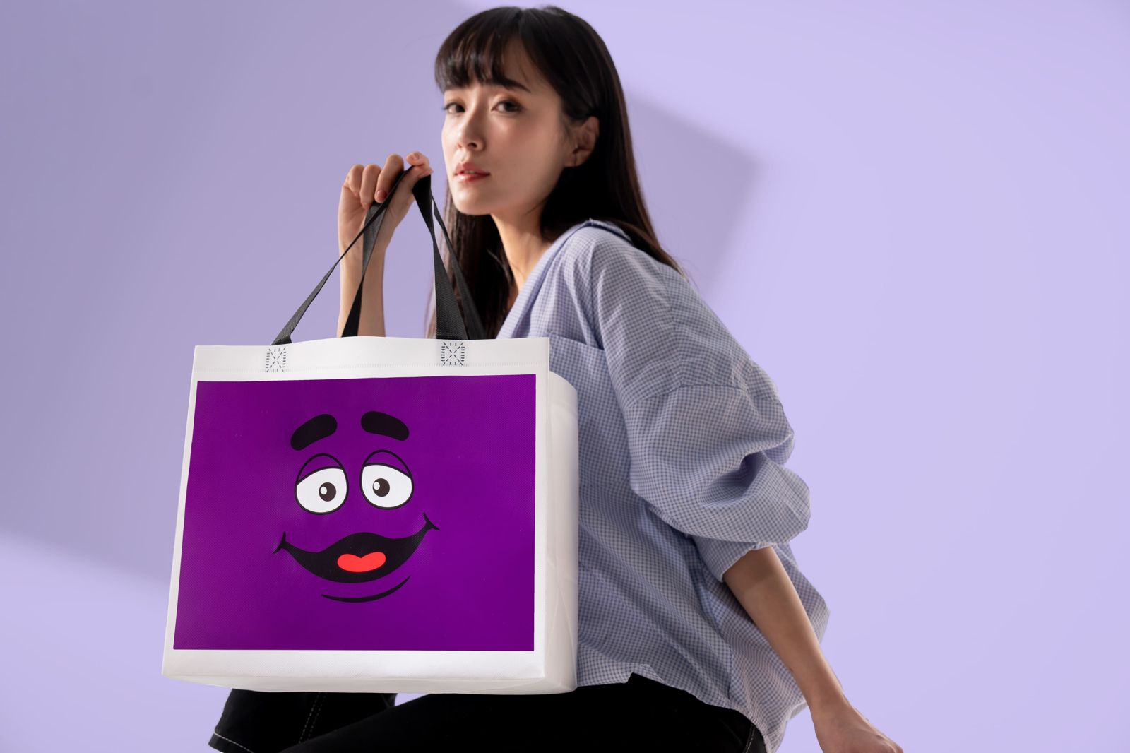 「奶昔大哥購物袋」輕巧，裝物空間大。（59元／個，麥當勞供圖）