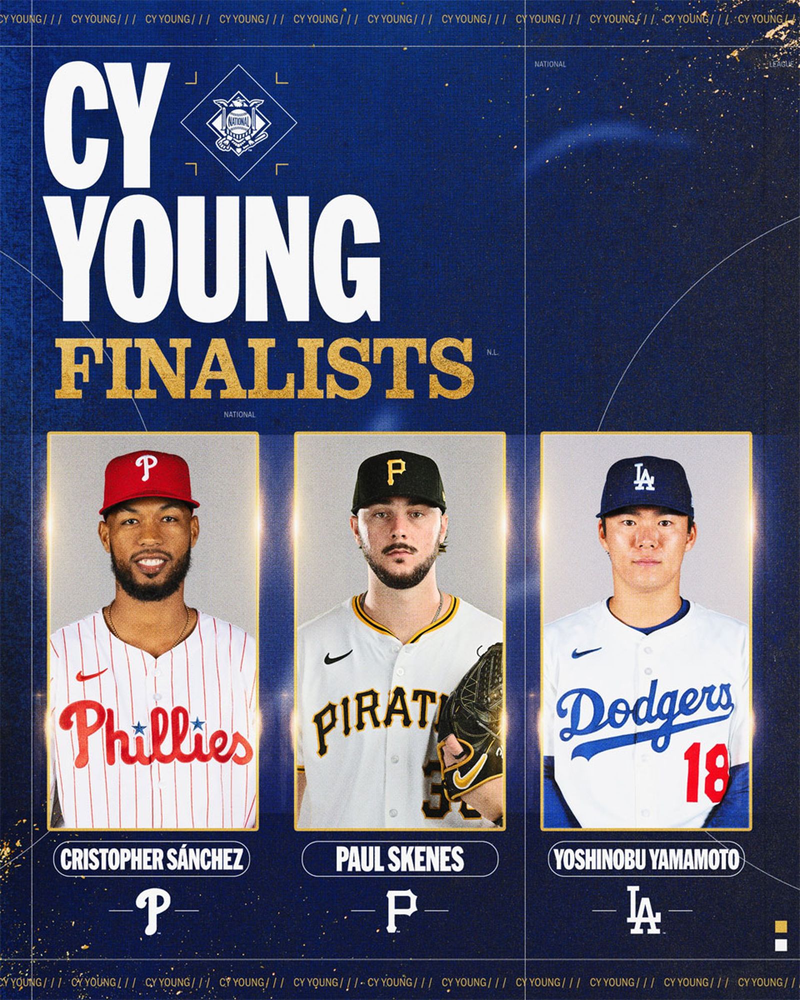 國聯賽揚獎決選名單。圖/翻攝自X@MLB