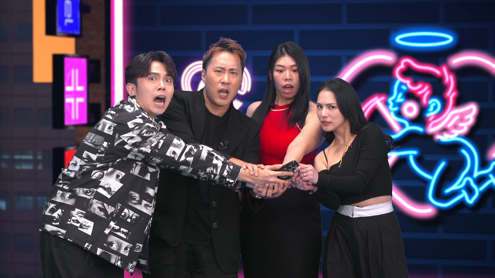 余祥銓（左2）慘遭好兄弟集體退群。戀愛熊天秤提供