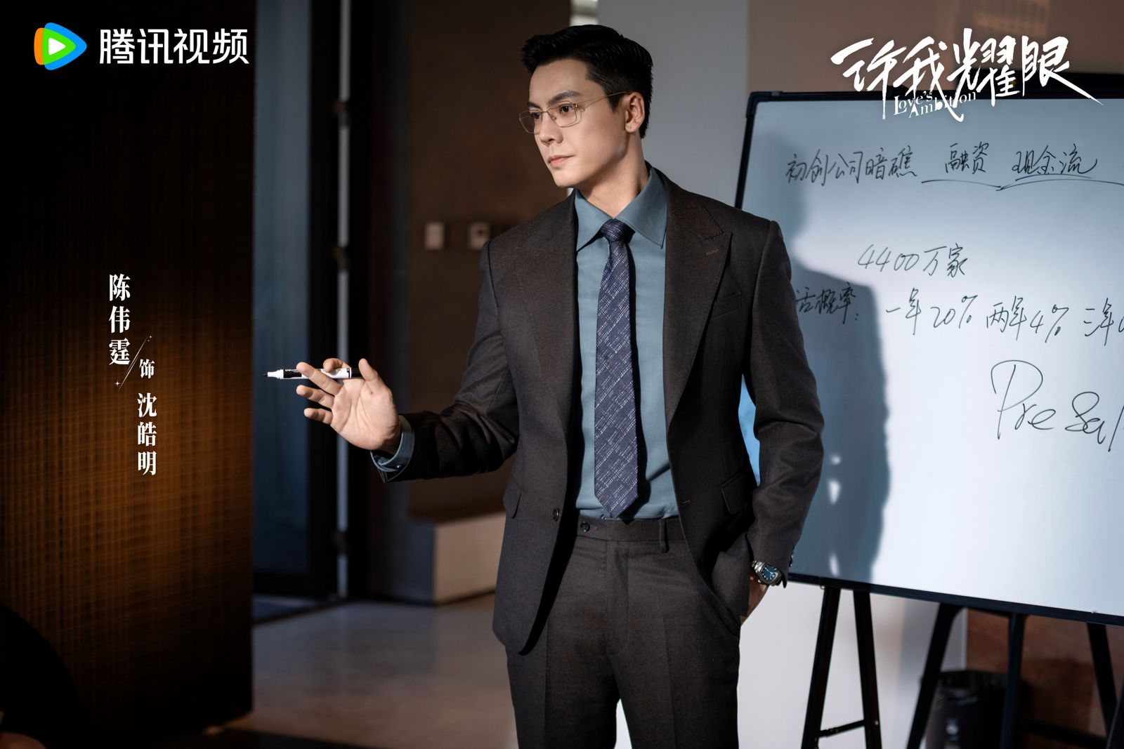 陳偉霆這次飾演霸總，劇情後半段陷入追妻火葬場，深情人設超圈粉。翻攝官方微博