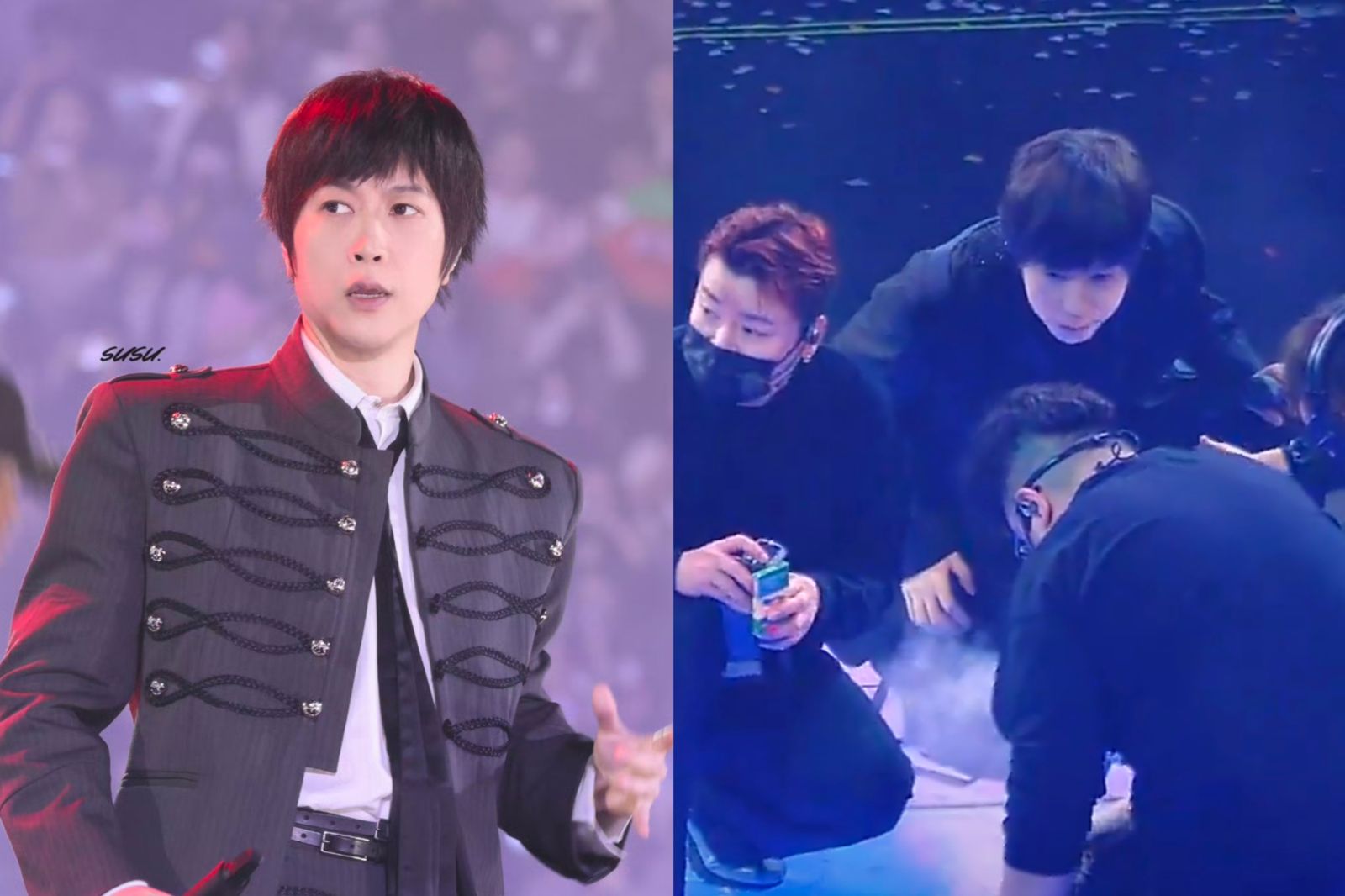 F✦FOREVER深圳開唱又出事！「舞台突冒白煙」阿信緊急踩熄、蹲地救援畫面曝光