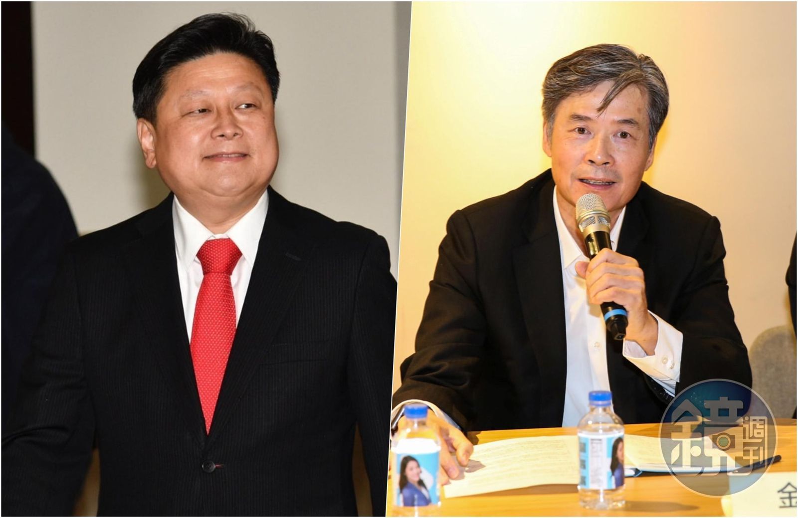 傅崐萁(左)要重返國民黨時,金溥聰批評他是「病毒」,引發討論。(資料照片/鏡週刊提供)
