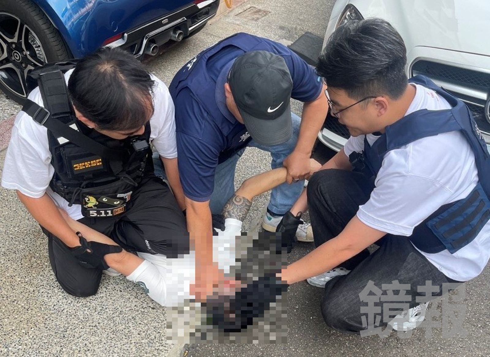 警方逮捕壓制嫌犯。警方提供
