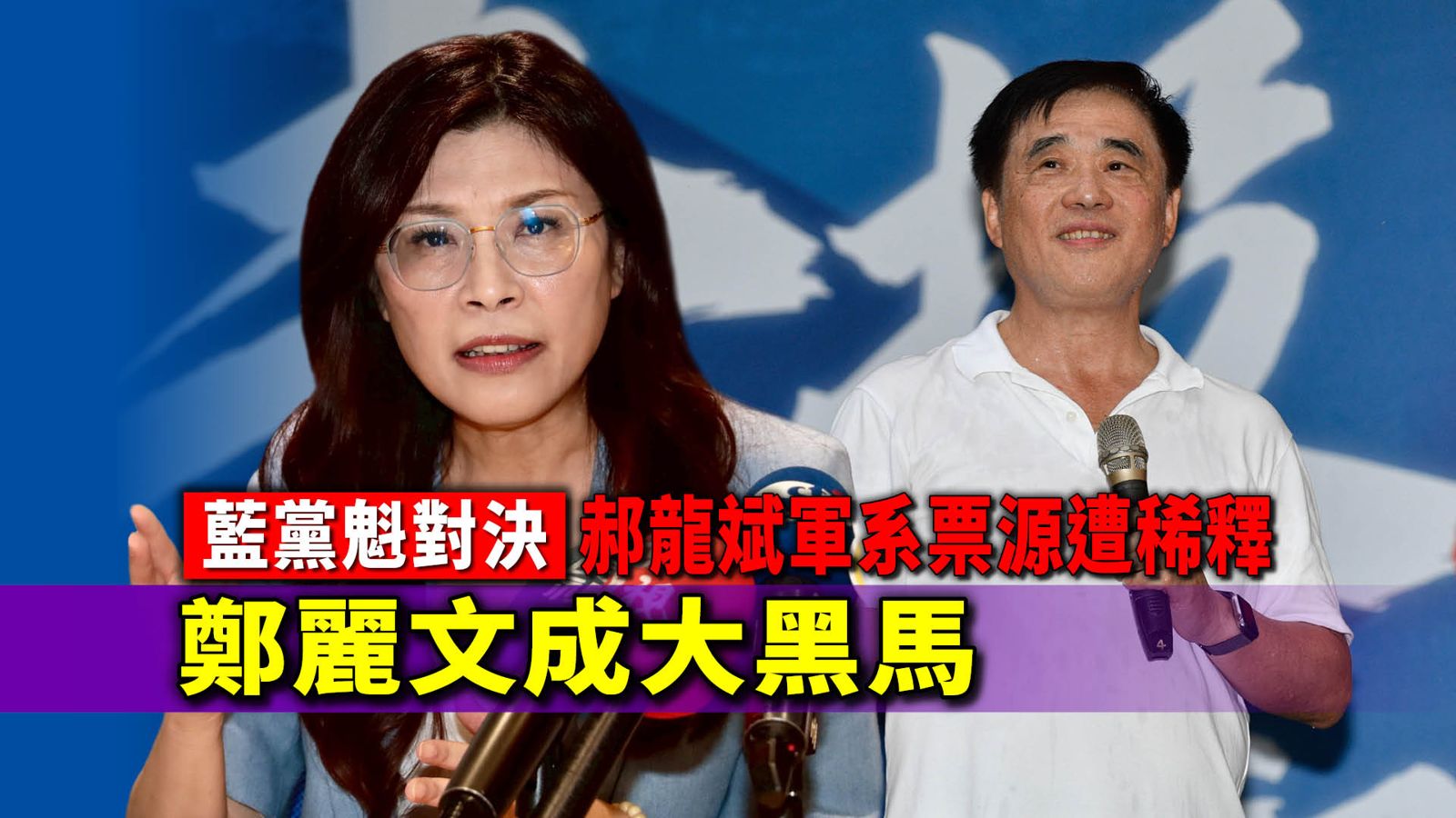 藍黨魁對決／郝龍斌軍系票源遭稀釋　鄭麗文成大黑馬