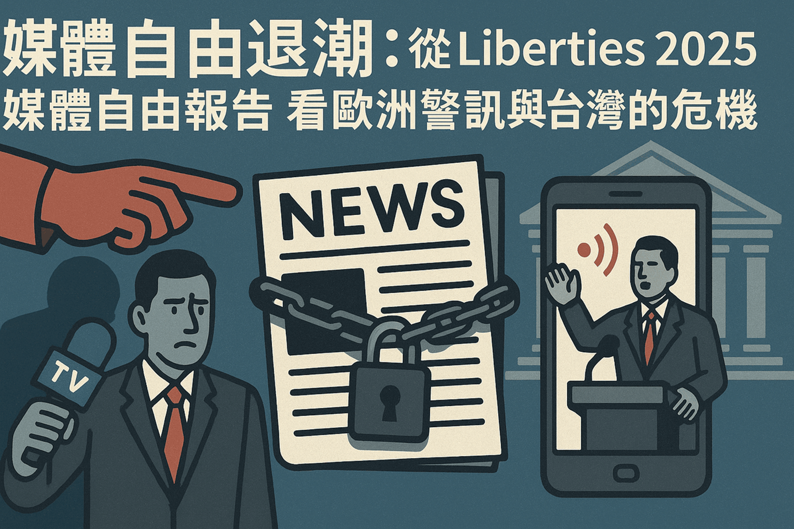媒體自由退潮:從《Liberties 2025 媒體自由報告》看歐洲警訊與台灣的危機