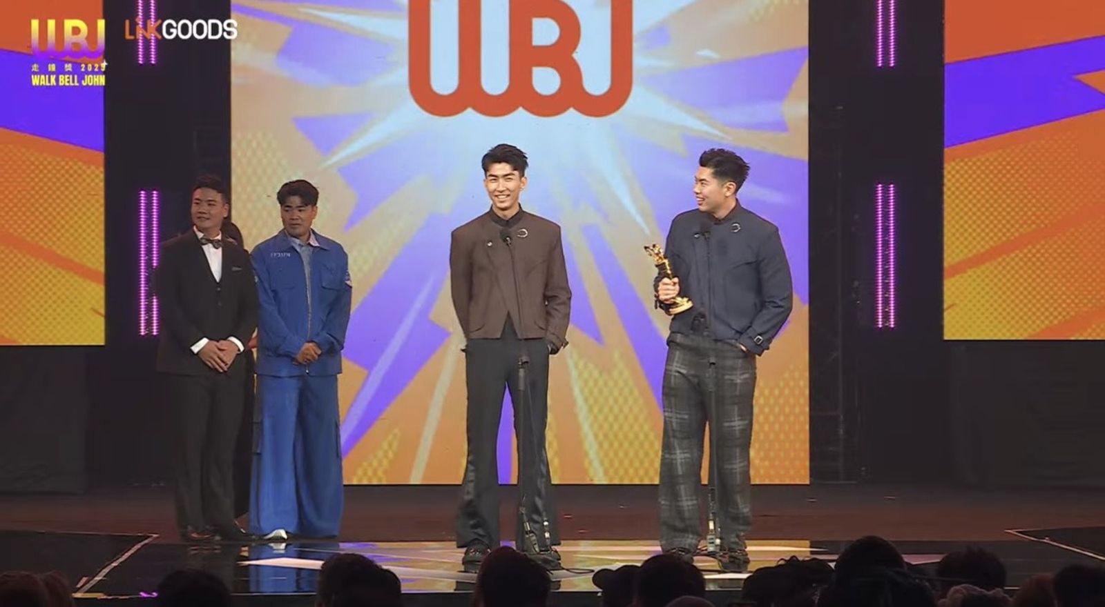 The DoDo Men嘟嘟人奪下「有夠烙賽獎」。翻攝YT@走鐘獎