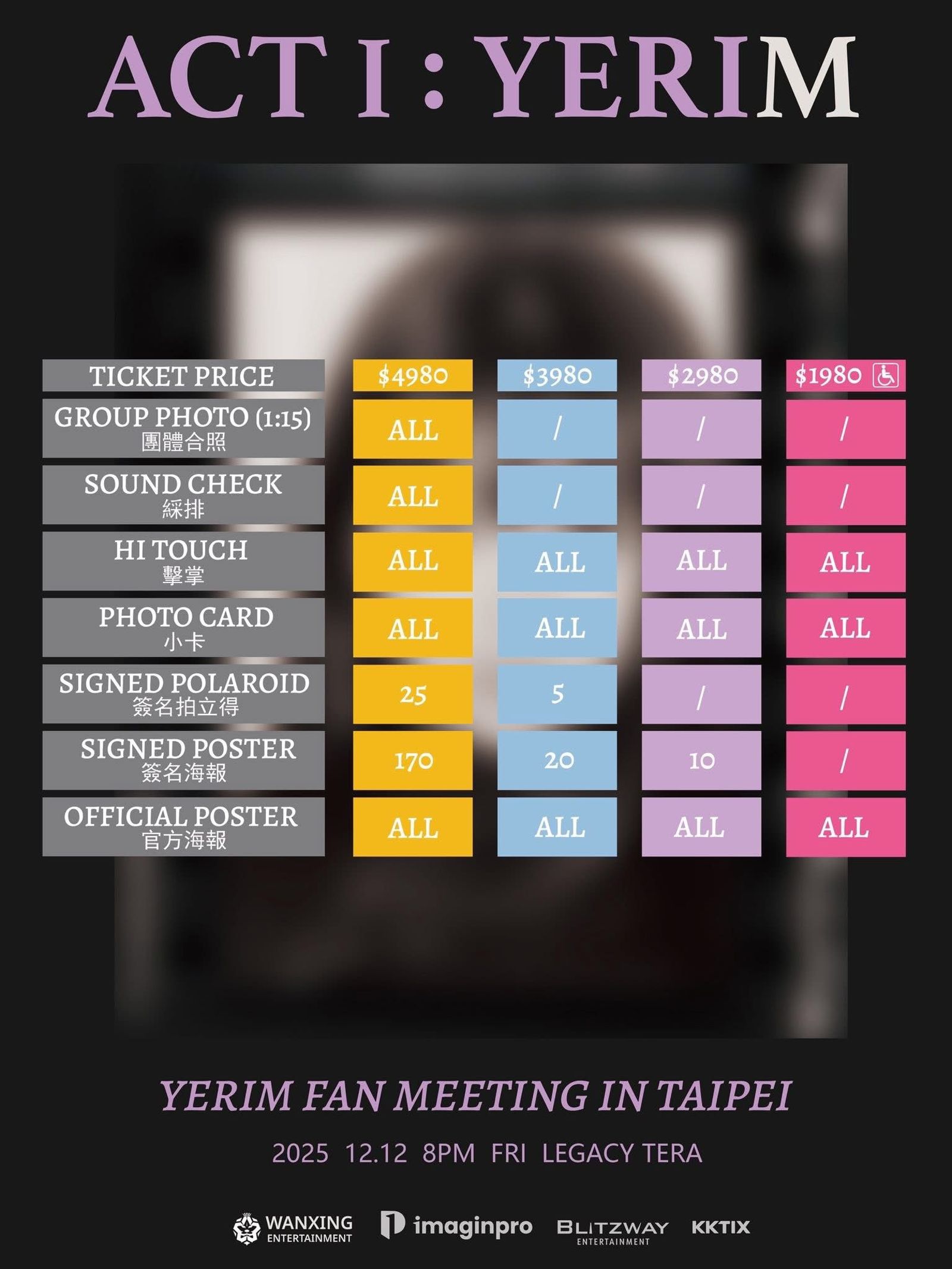 Yeri見面會福利圖曝光。萬星提供