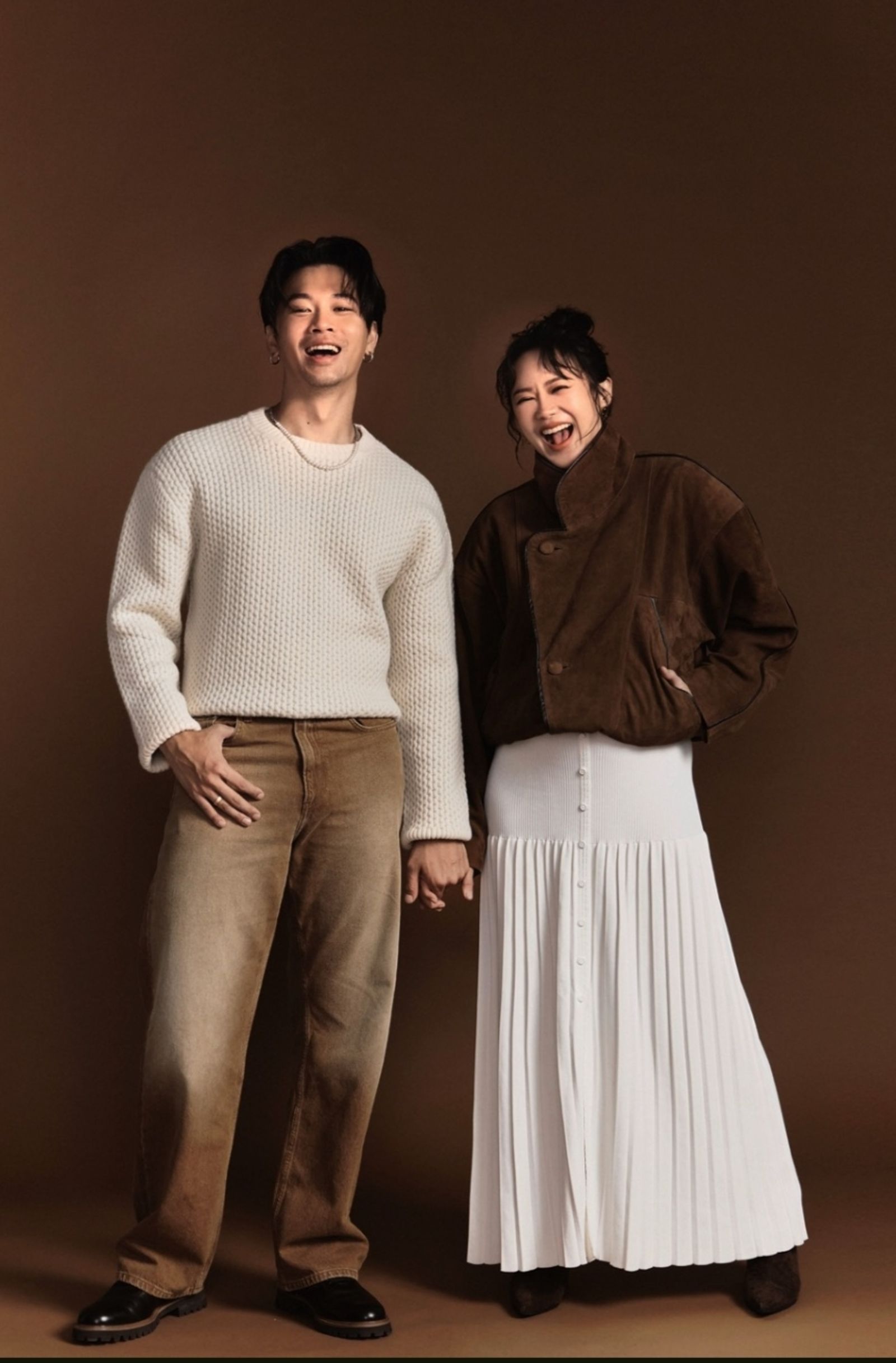 高爾宣和老婆喜迎愛子。龍大謝提供