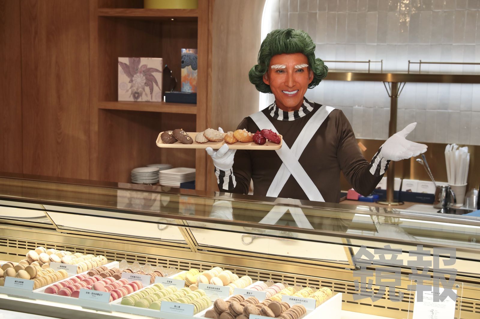 潘若迪扮成《巧克力冒險工廠》歐帕倫普人。林煒凱攝