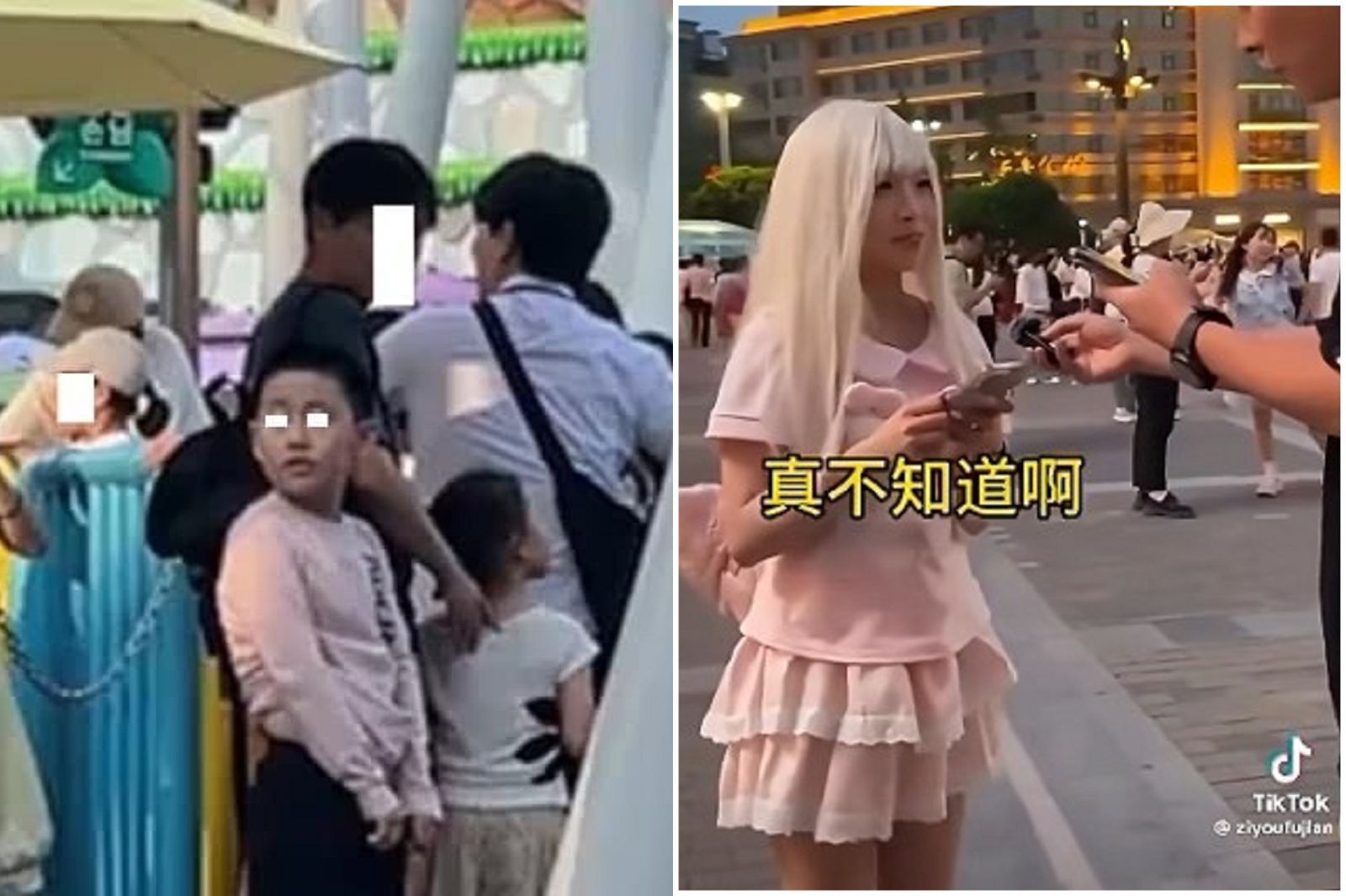 中國下一代素質堪憂!在韓樂天世界隨地便溺 妹子完全不懂「愛國題」