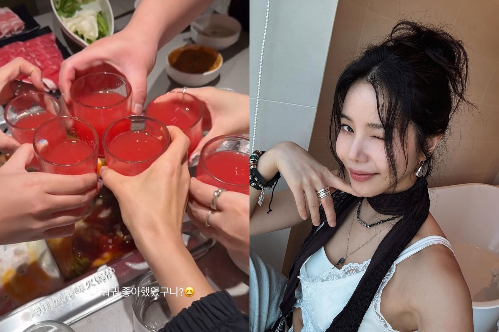 頌樂在限動分享吃火鍋的影片，笑問自己：「原來我曾那麼愛吃火鍋？」 翻攝IG@solarkeem