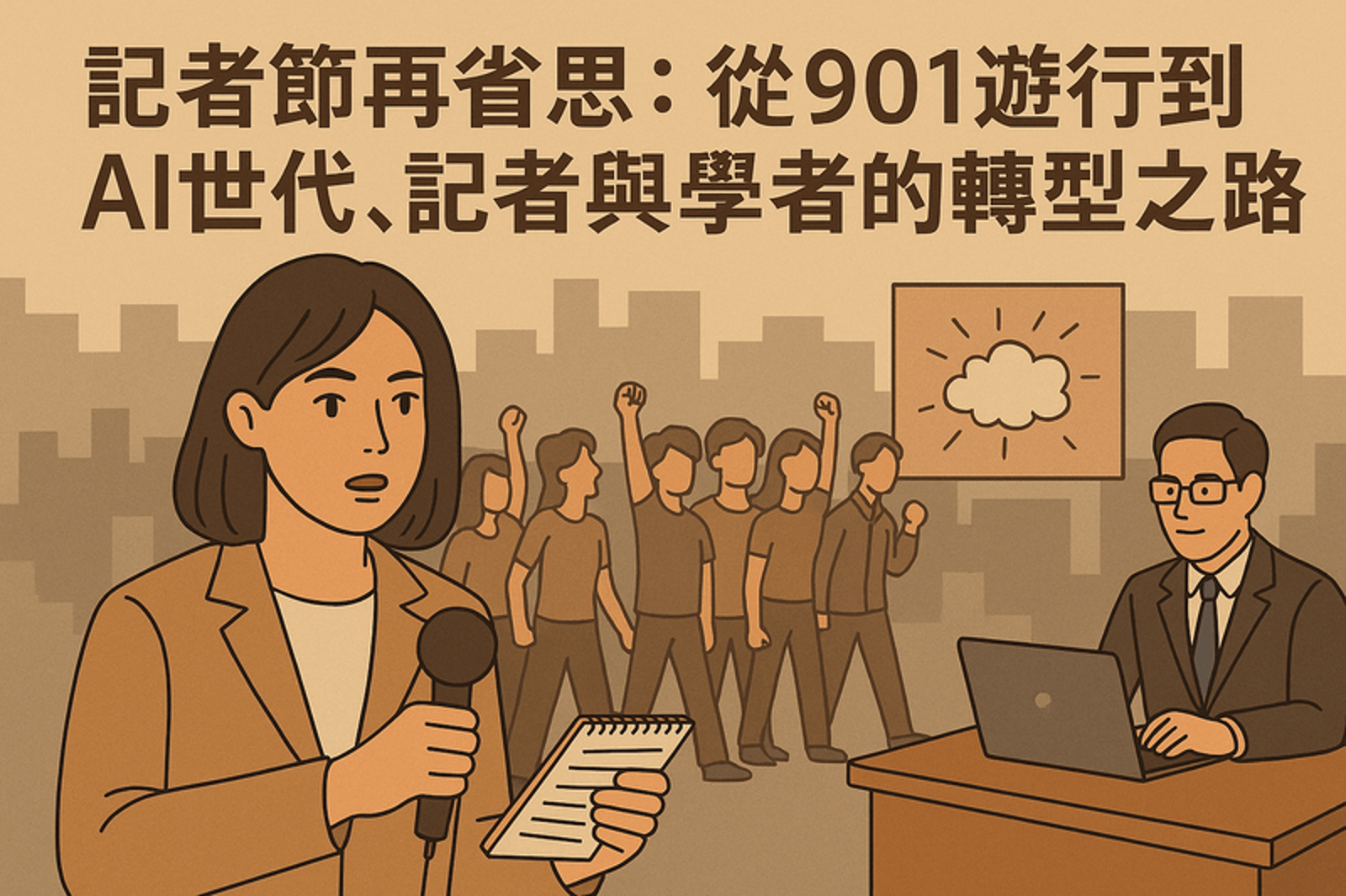 記者節再省思──從三十年前的901遊行到AI世代　記者與學者的轉型之路