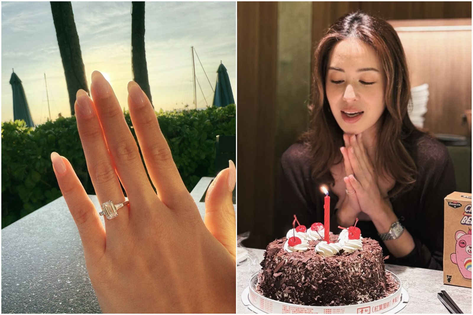 39歲女星曬超大鑽戒「生日月」證實被求婚!隱瞞時間點原因曝光 小2歲圈外男友儀式感滿滿