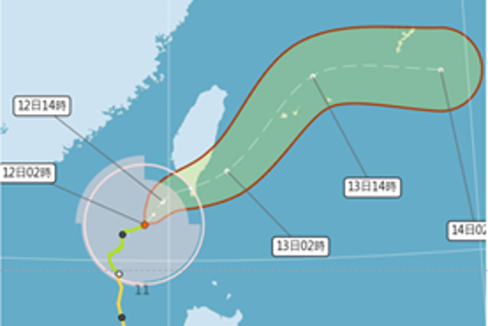 鳳凰颱風將成台灣58年來首度於11月登陸台灣的颱風。圖／洩天機教室