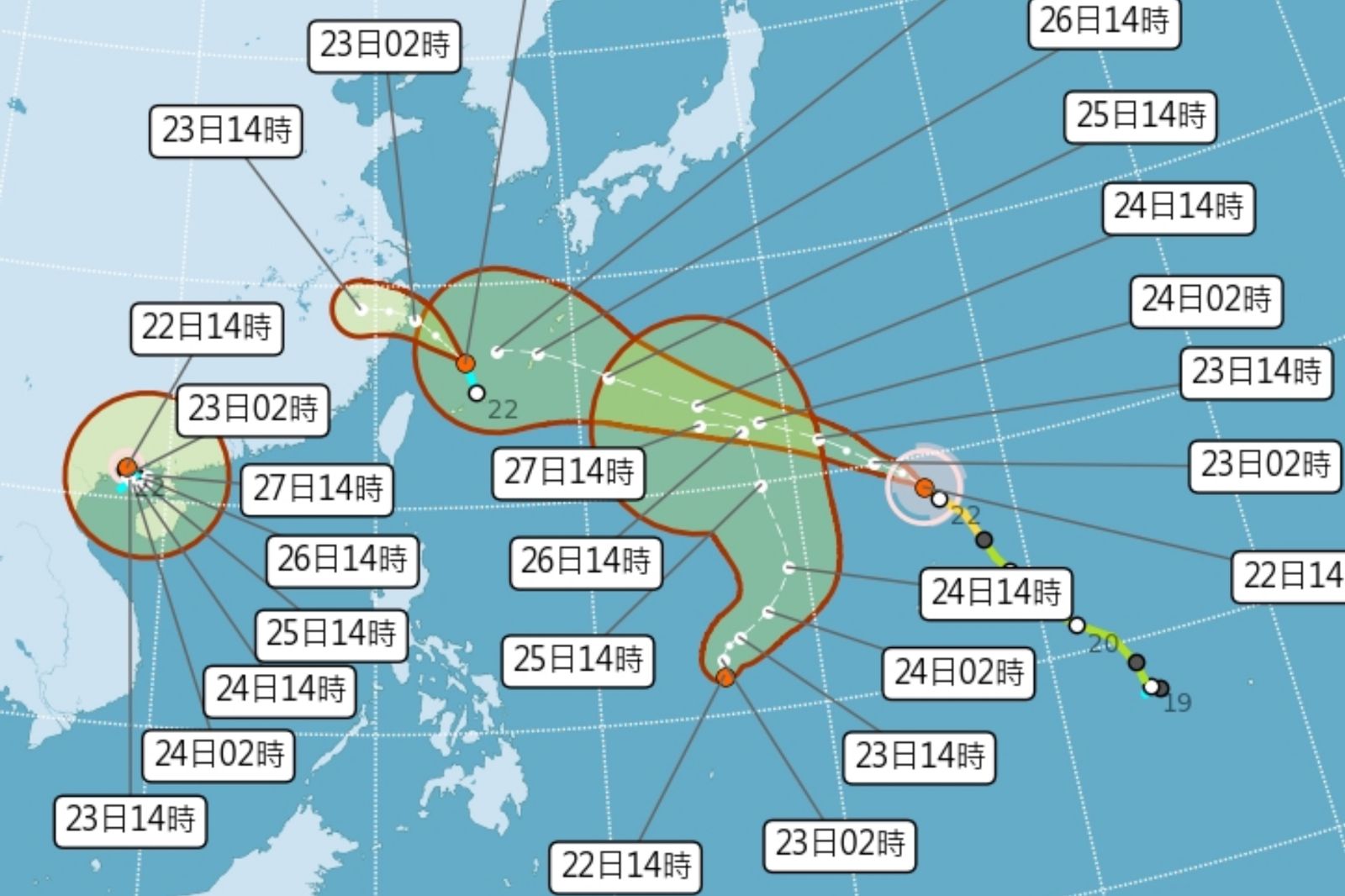 又有熱帶低壓生成!「4熱帶系統」大亂鬥 雨彈狂炸一路下到這天